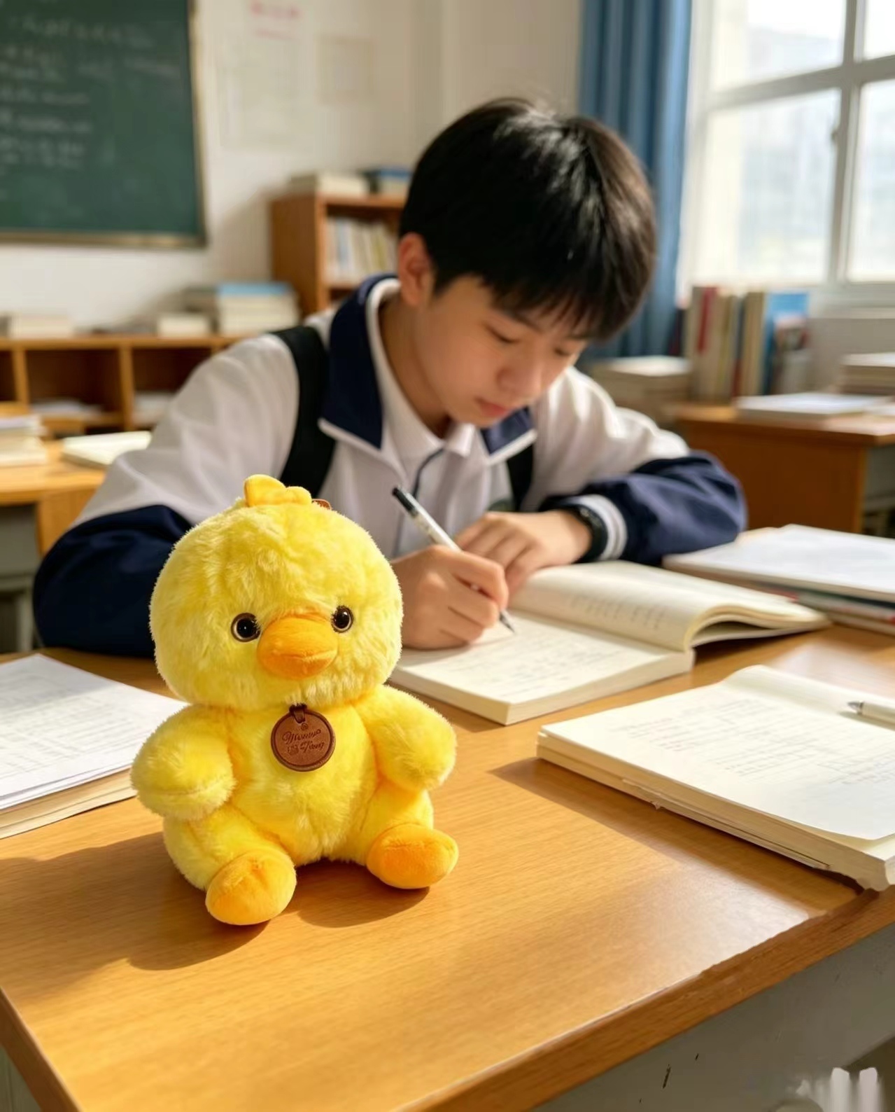1. 软萌毛绒桌伴，解压治愈，刷题不孤单