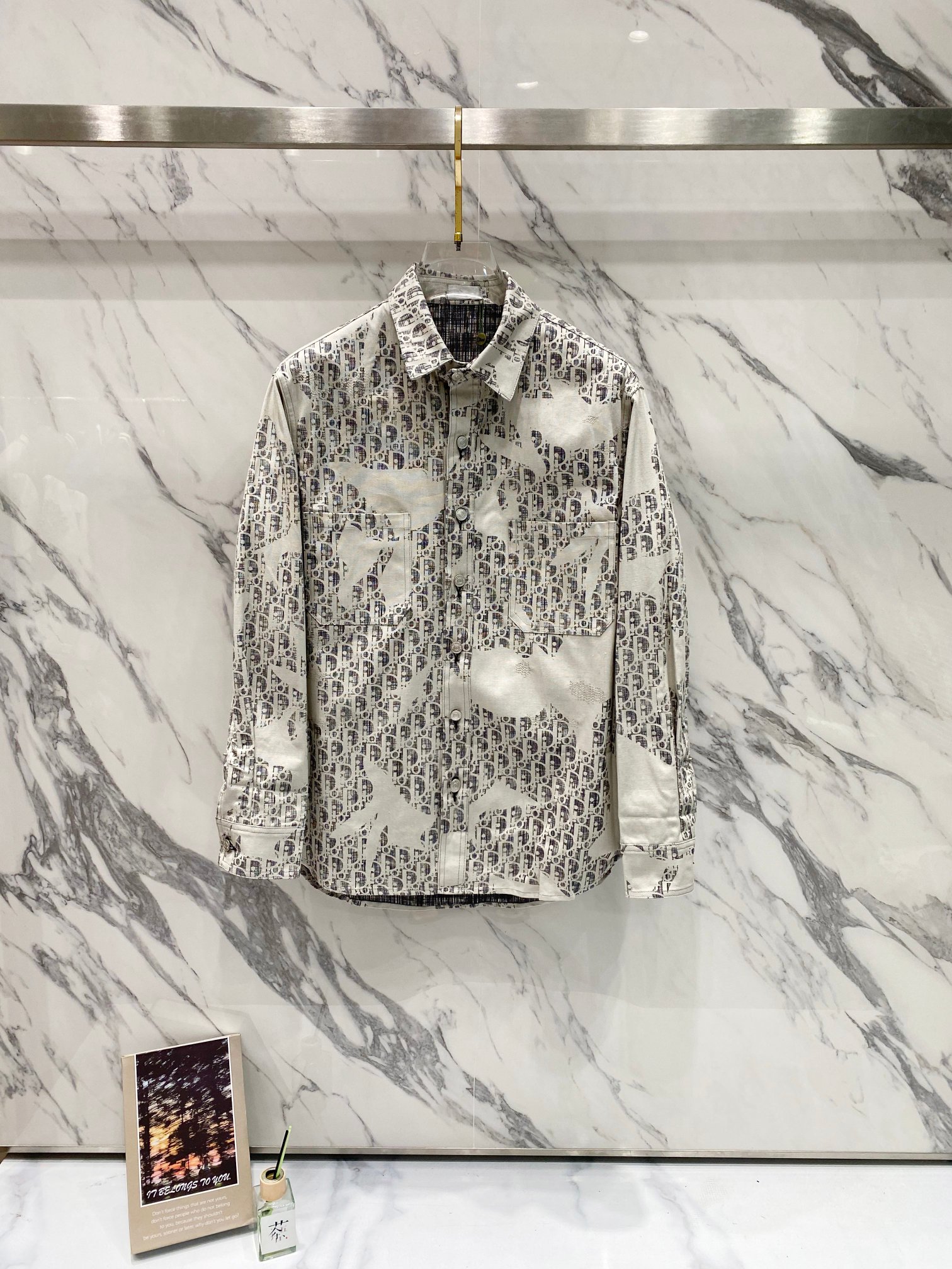 Dior Limited Edition Oblique Printed Casual Shirt Jacket, Designer Style