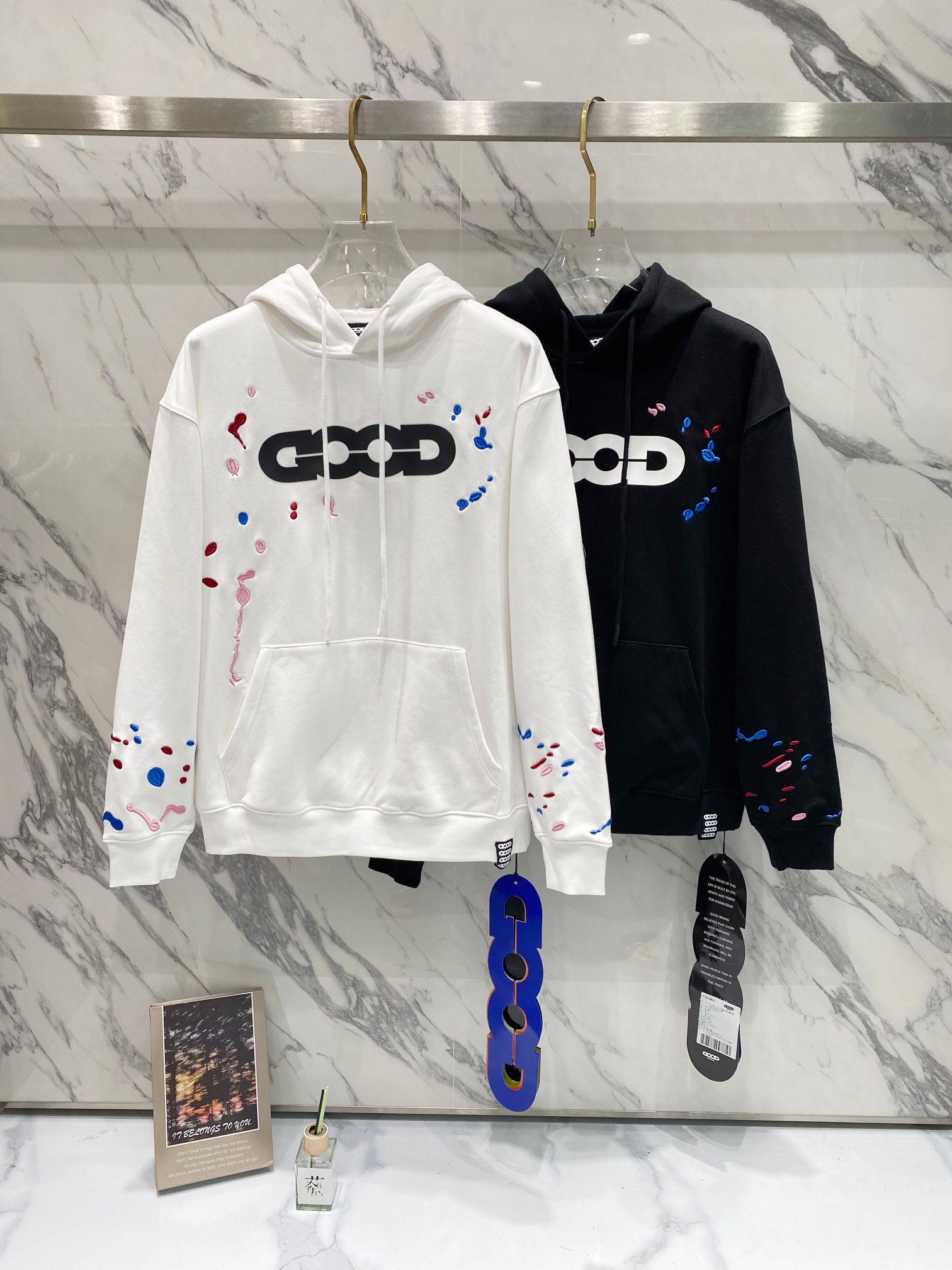 GOODBRAND Graffiti Embroidered Hoodie - Unisex, High Quality, Heavyweight Fabric