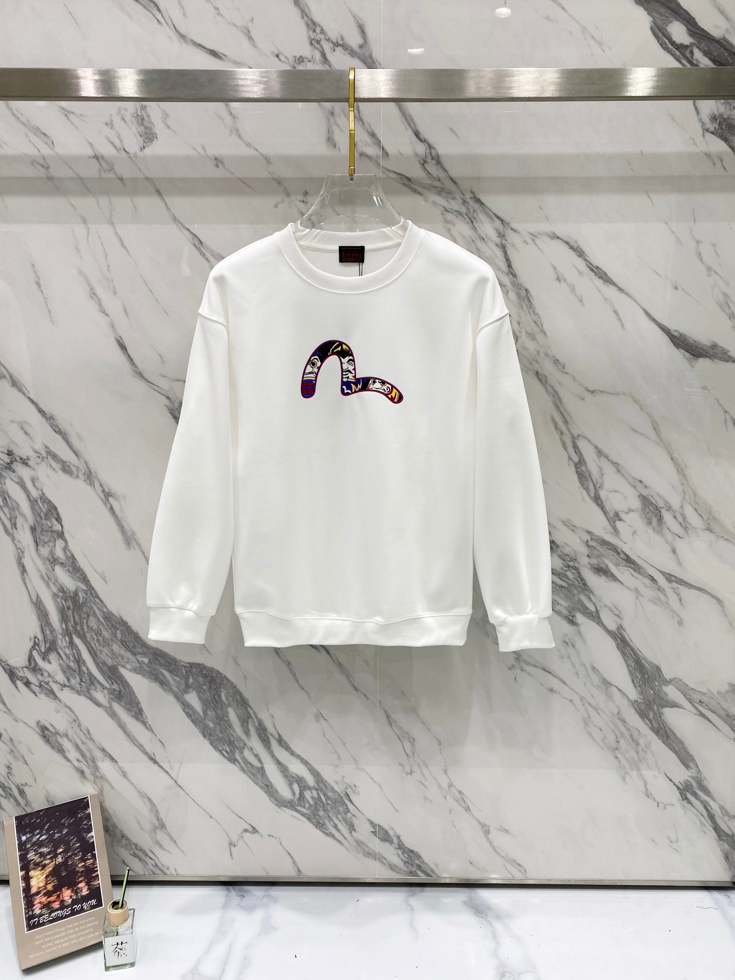 P85 ▪️EVISU福神 -Nuevo sudadera con capucha informal de cuello redondo con estampado de gaviota para hombre y mujer, tall…