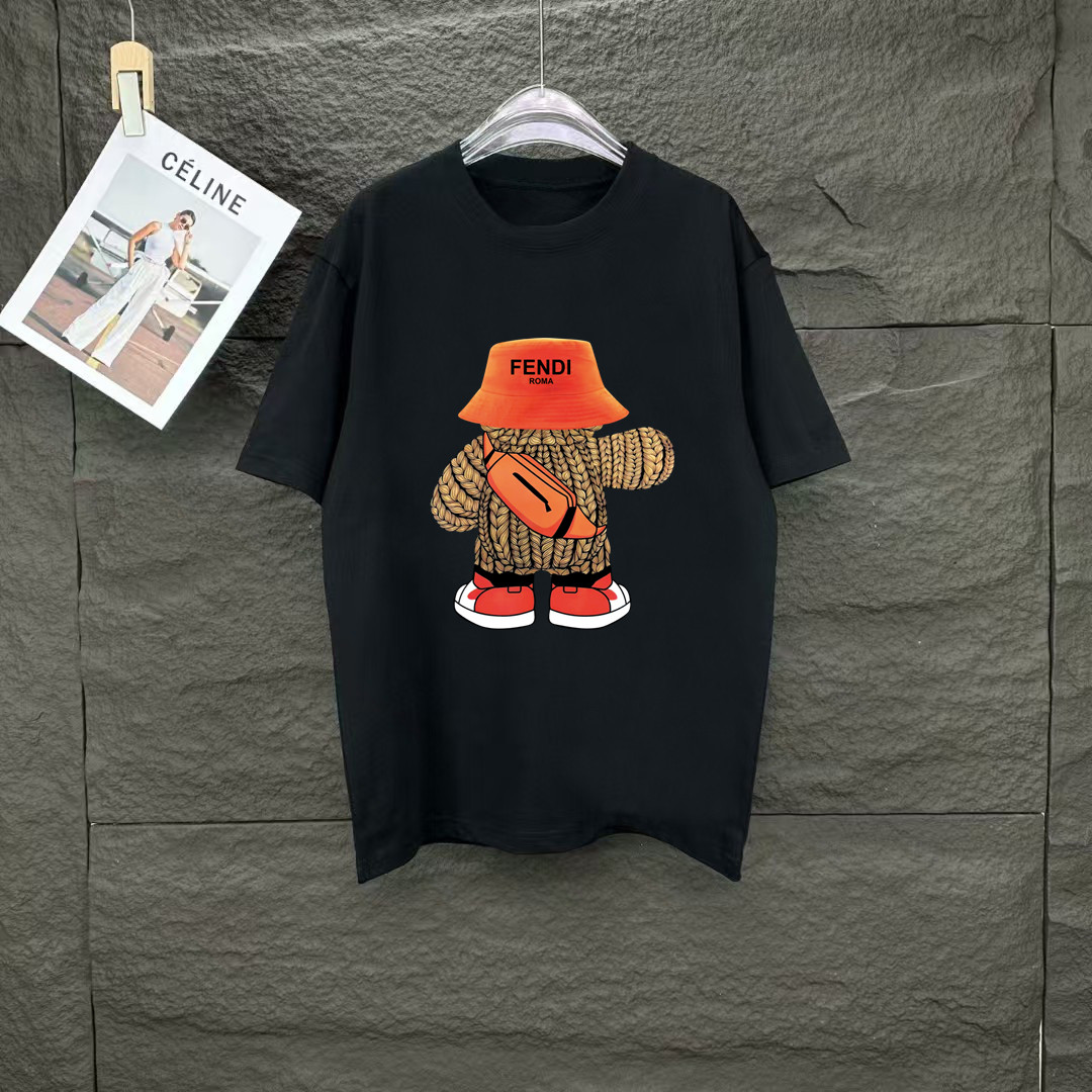Fendi芬迪男女情侣同款短袖半袖t恤