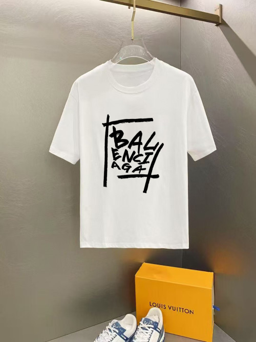 Balenciaga Graphic Print Short Sleeve Crew Neck T-Shirt - White