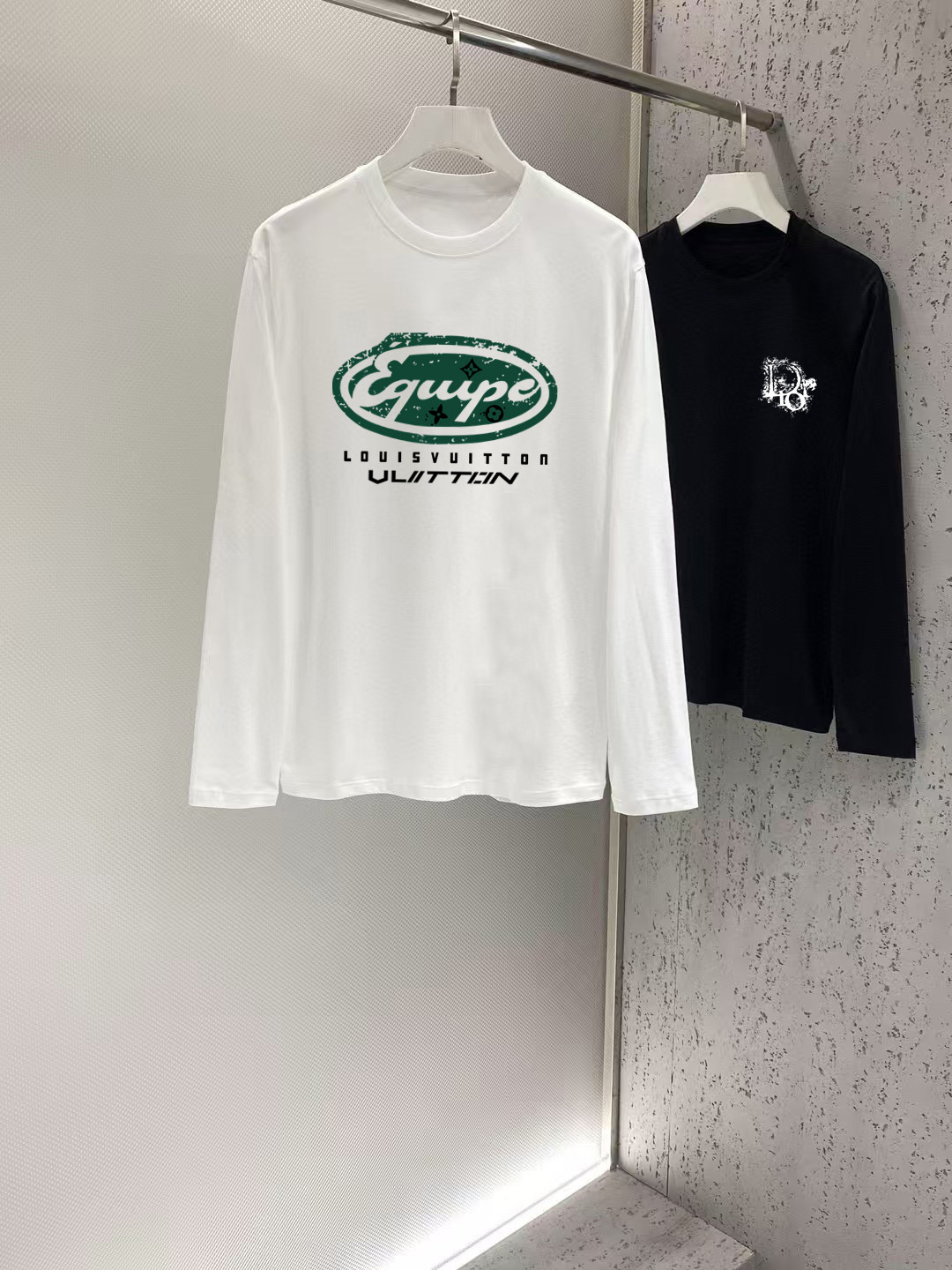 P85 Louis Vuitton 2026 Primavera/Verano nuevo de boutique, camiseta de manga larga casual de moda, tejido de algodón de…