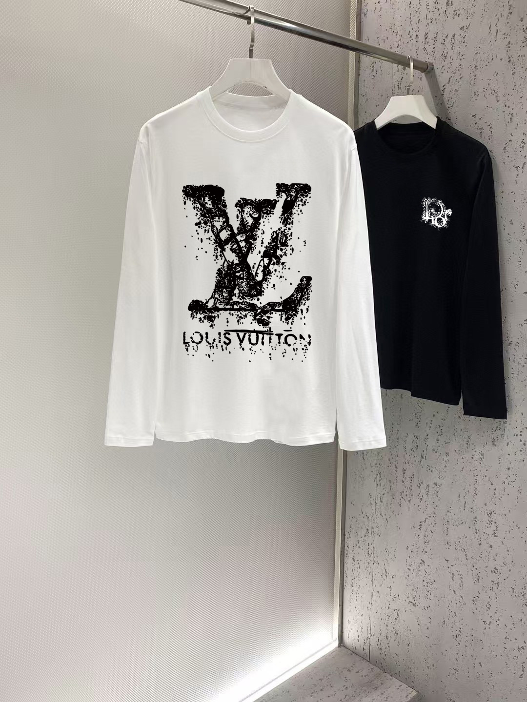 P85 Louis Vuitton 2026 Primavera/Verano nuevo de boutique, camiseta de manga larga casual de moda, tejido de algodón de…