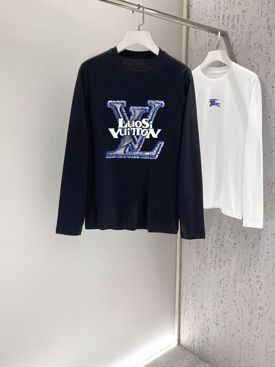 P85 Louis Vuitton 2026 Primavera/Verano nuevo de boutique, camiseta de manga larga casual de moda, tejido de algodón de…