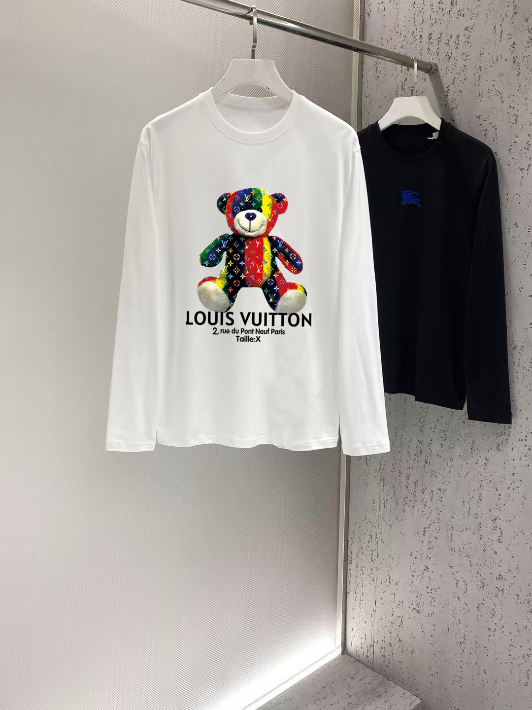 P85 Louis Vuitton 2026 Primavera/Verano nuevo de boutique, camiseta de manga larga casual de moda, tejido de algodón de…