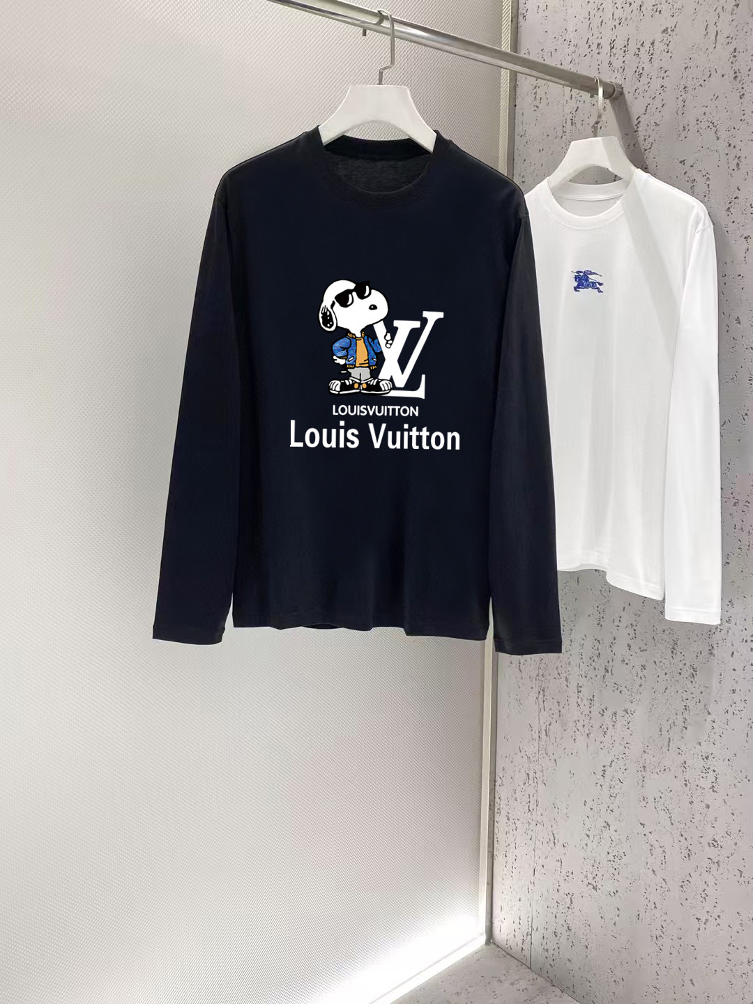 P85 Louis Vuitton 2026 Primavera/Verano nuevo de boutique, camiseta de manga larga casual de moda, tejido de algodón de…