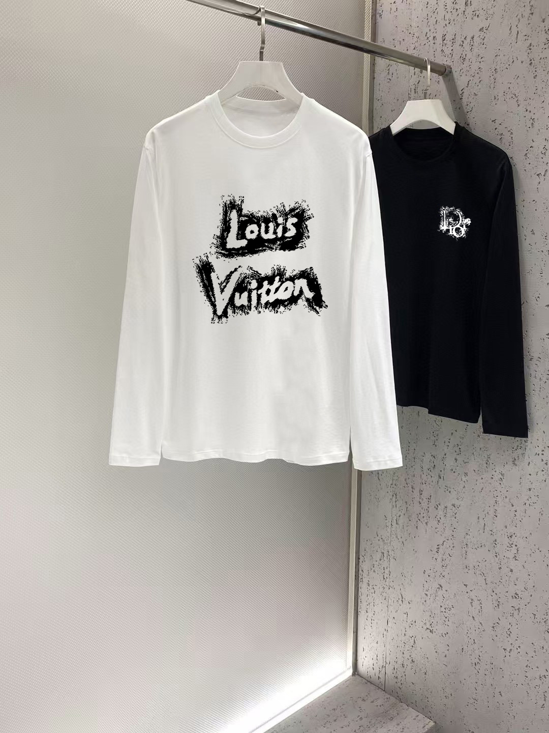 P85 Louis Vuitton 2026 Primavera/Verano nuevo de boutique, camiseta de manga larga casual de moda, tejido de algodón de…