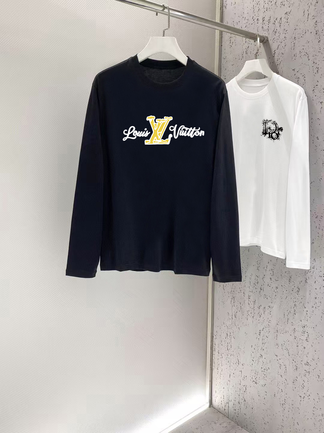 P85 Louis Vuitton 2026 Primavera/Verano nuevo de boutique, camiseta de manga larga casual de moda, tejido de algodón de…