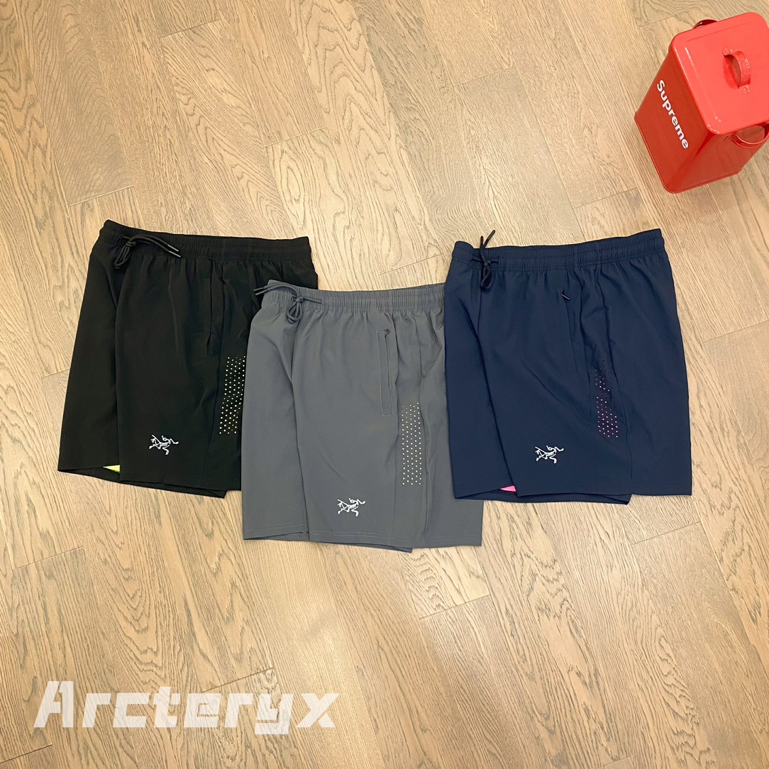 Arcteryx Kleding Korte Broek Zwart Grijs Polyester Spandex Snel drogen