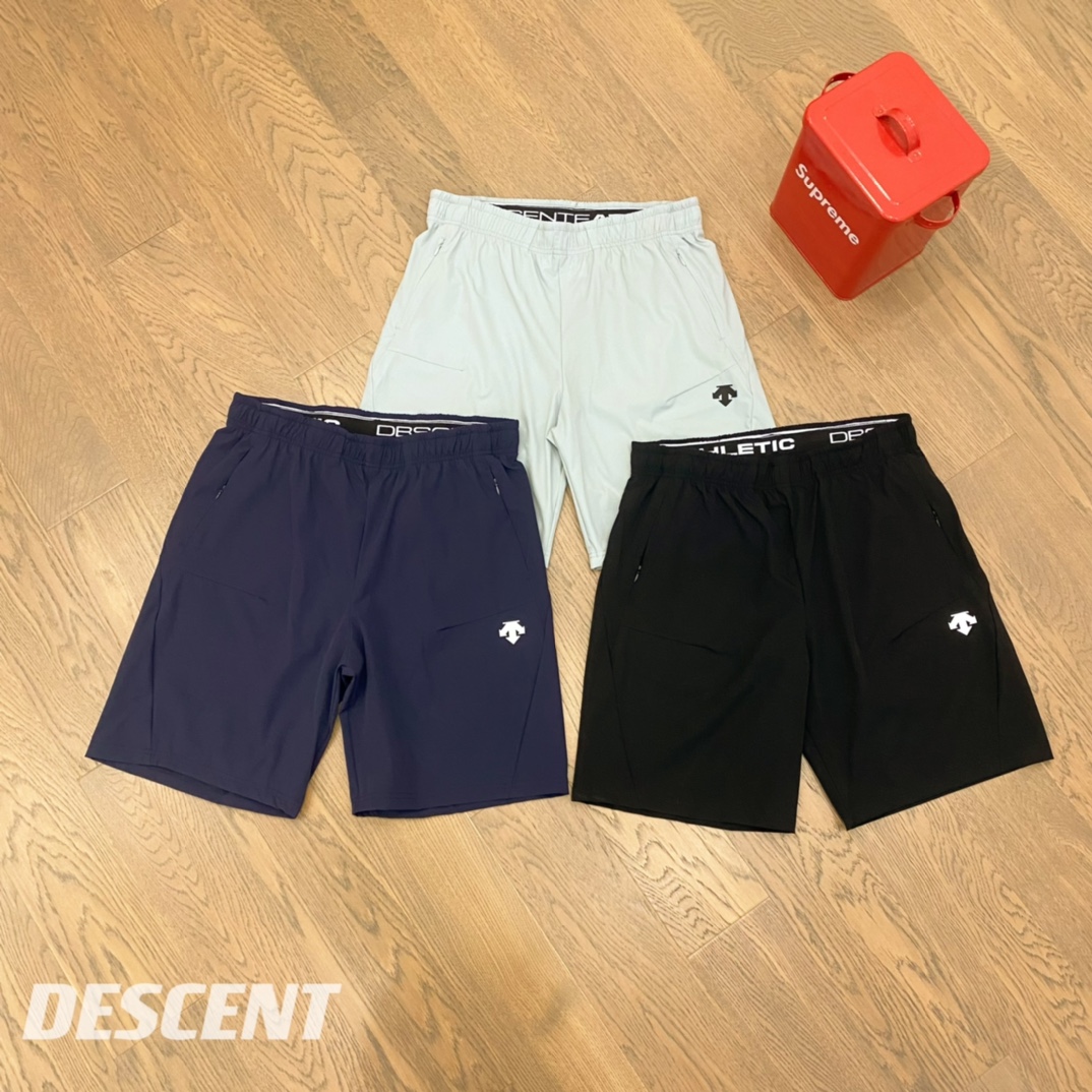 Descente Kleding Korte Broek Zwart Blauw Mannen Lente/Zomercollectie Casual