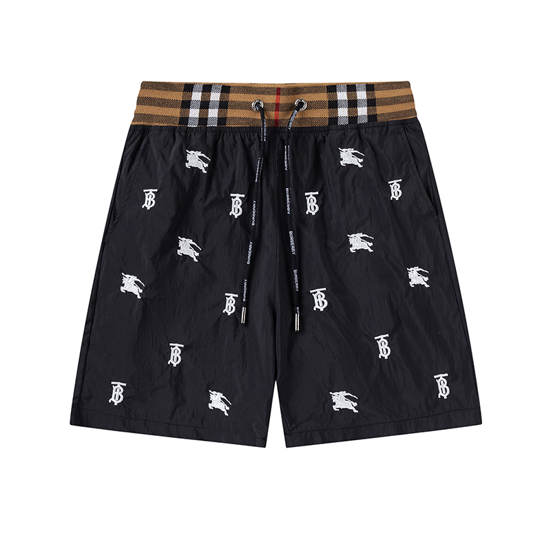 Burberry BURBERRY 2025SS新款沙滩裤带内网 超高端刺绣工艺 版型紧致立体 定制裤绳五金质感强