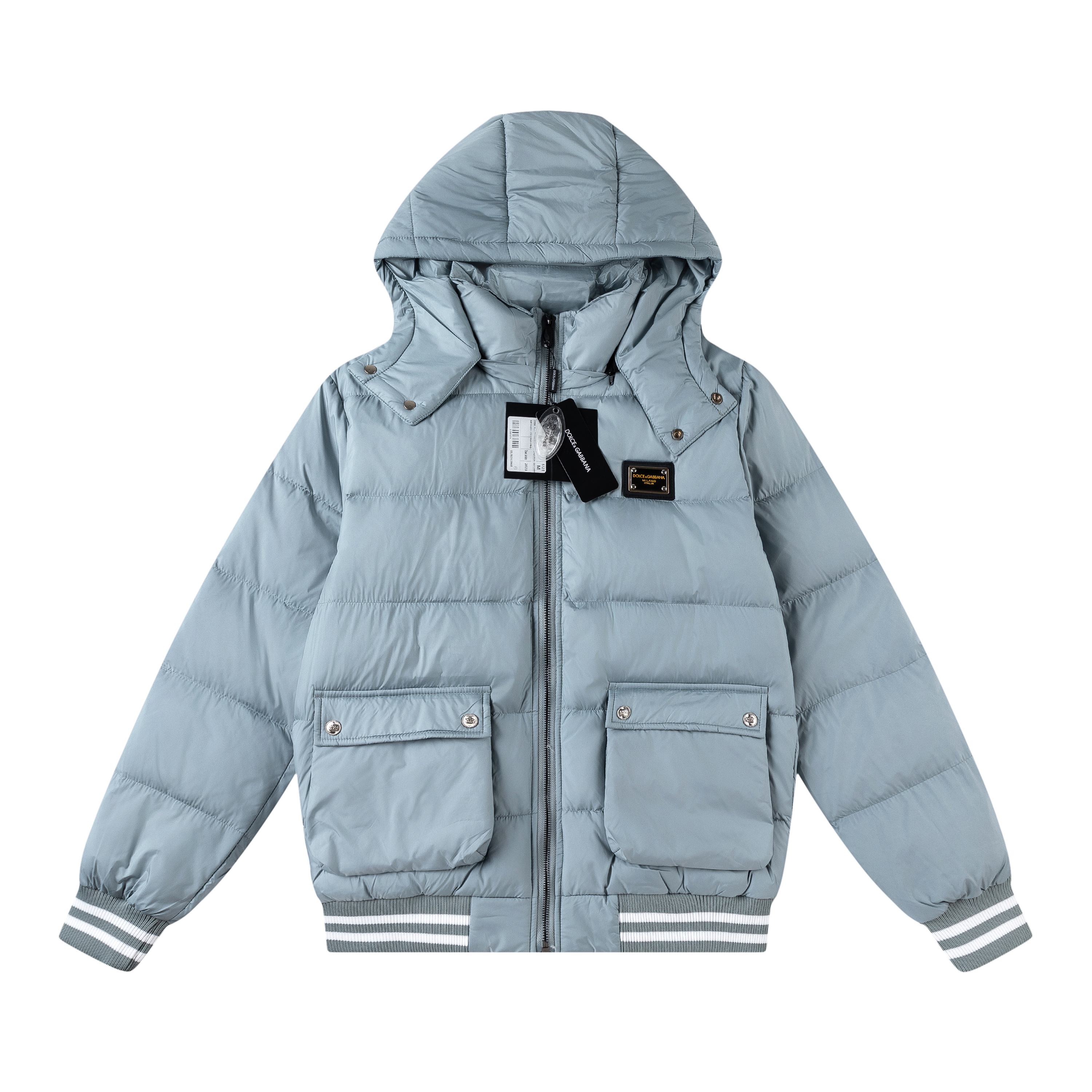 Gucci GUCCI 2025 Otoño/Invierno nuevo estilo chaqueta de plumas con capucha desmontable, mangas con cinta clásica, acce…