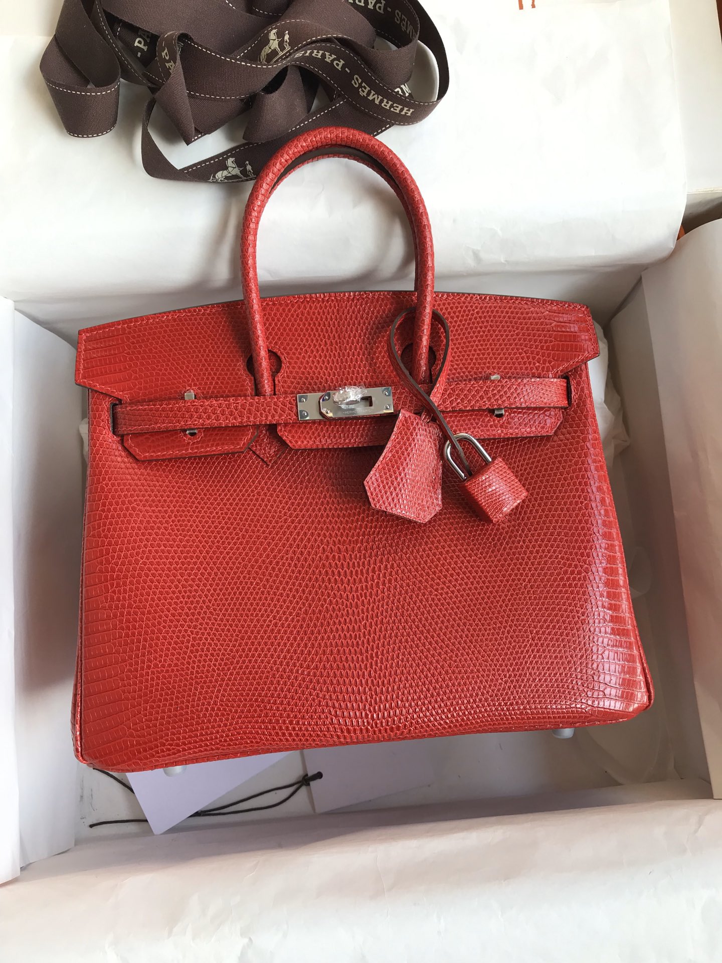 Hermes Birkin Sacos Bolsas Vermelho Hardware Prata