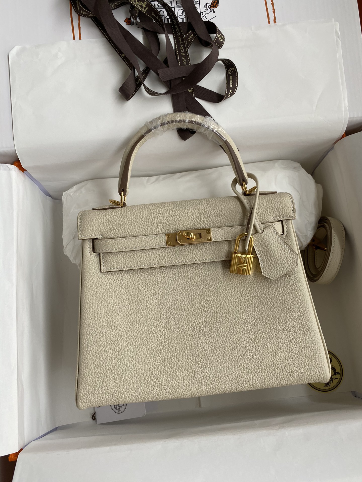 Hermes Kelly Bolsas Sacos de corpo cruzado & Ombro Saída de venda online
 Batido Branco Hardware Prata