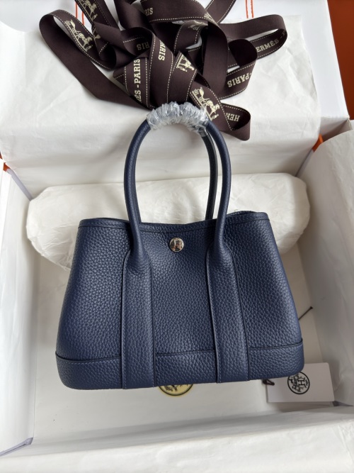 Hermès Garden Party 23cm Mini Bag - Deep Blue TC Leather, Limited Edition