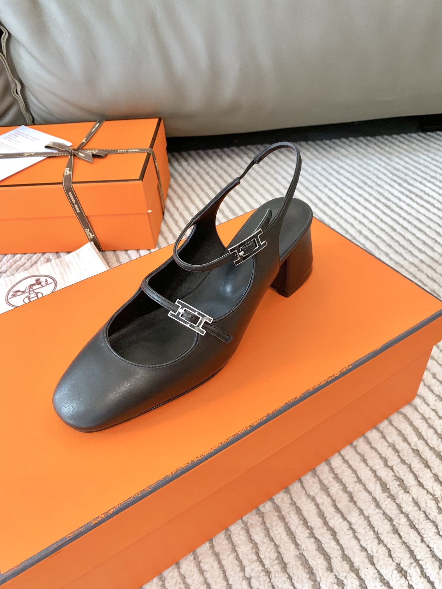 爱马仕 Hermès 经典高奢皮鞋鞋履高跟鞋 #4355F898 5