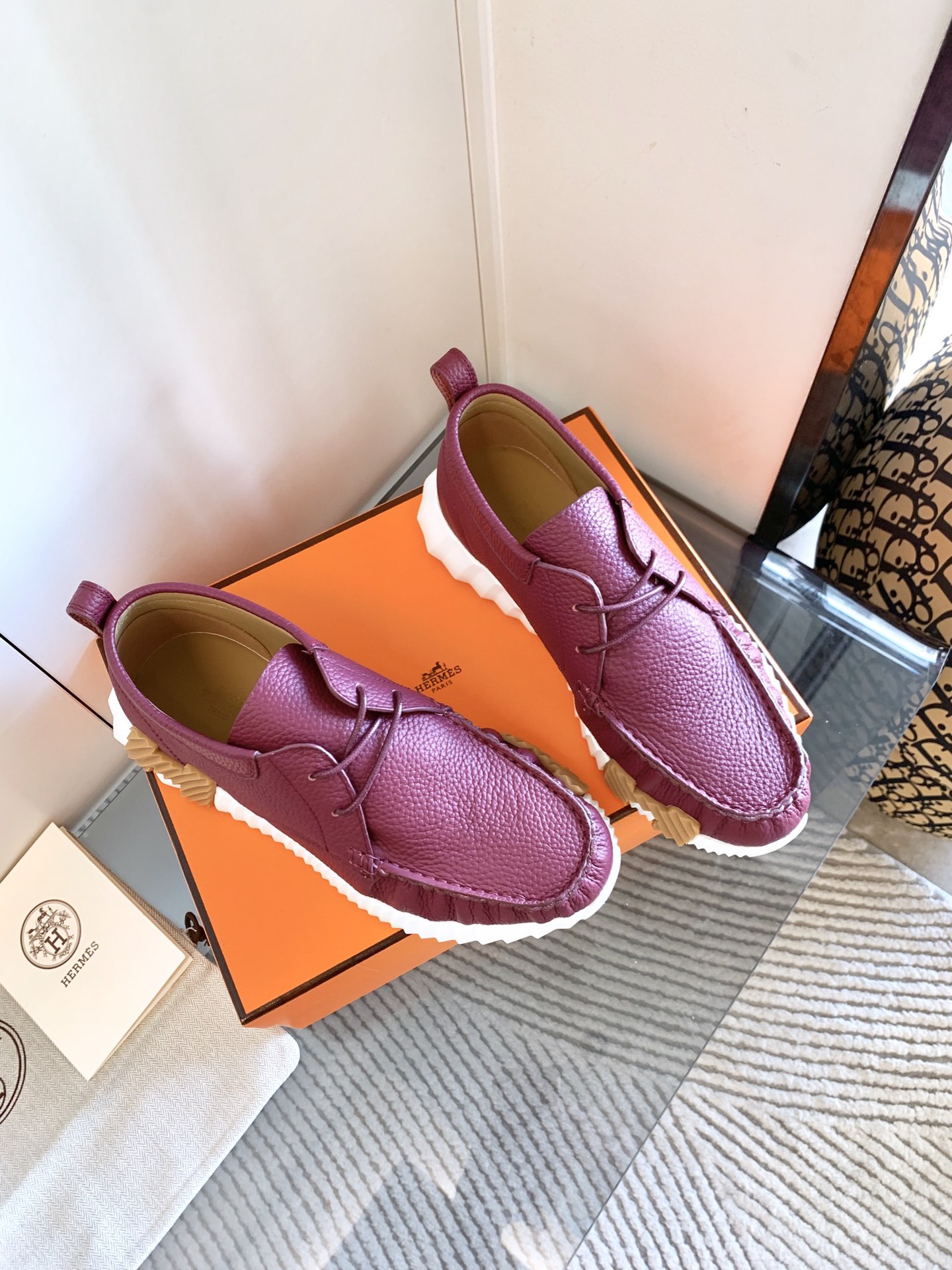 Hermès Haute Couture Classic Luxury Leather Shoe Loafer Shoes Ref 7
