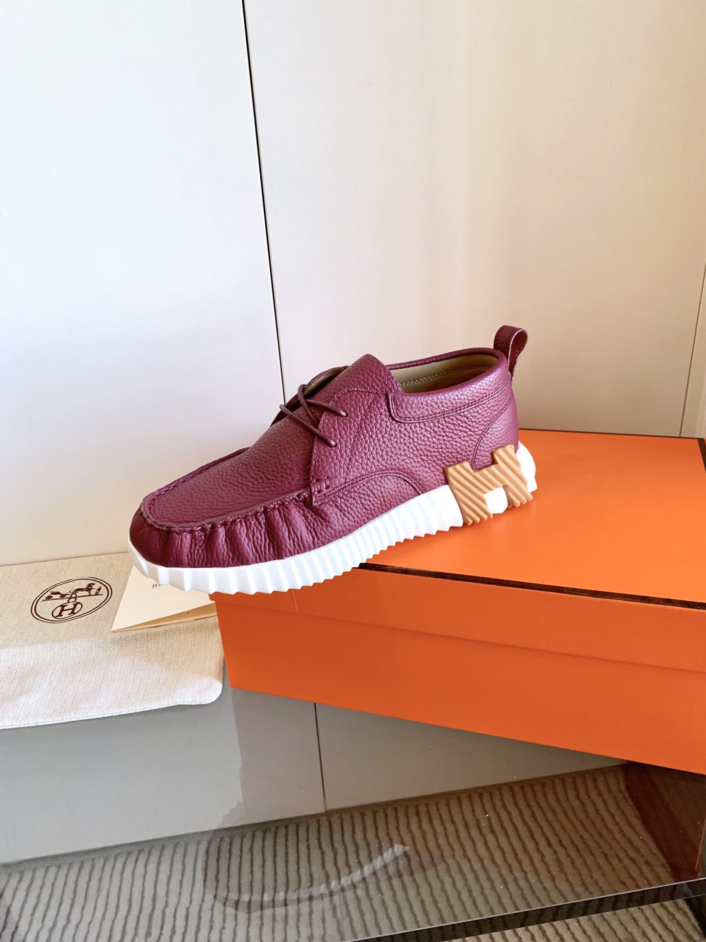 Hermès Haute Couture Classic Luxury Leather Shoe Loafer Shoes Ref 8