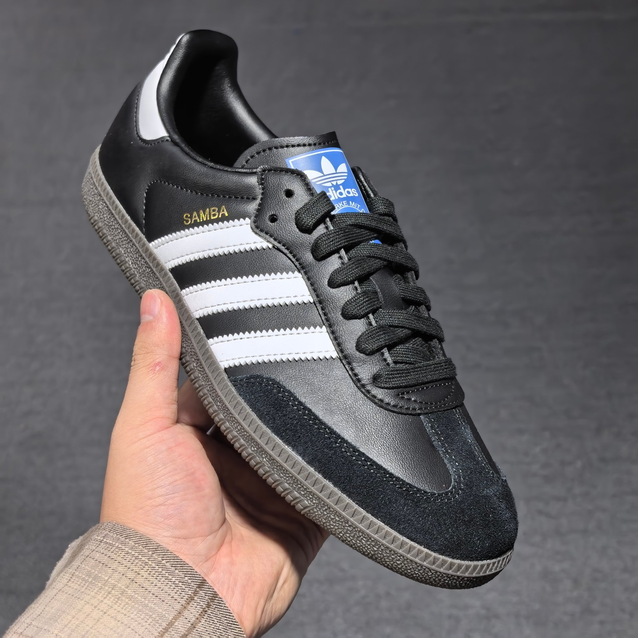 Originals 尺码35.5-46纯原-Originals Samba Vegan 低帮板鞋 黑白 