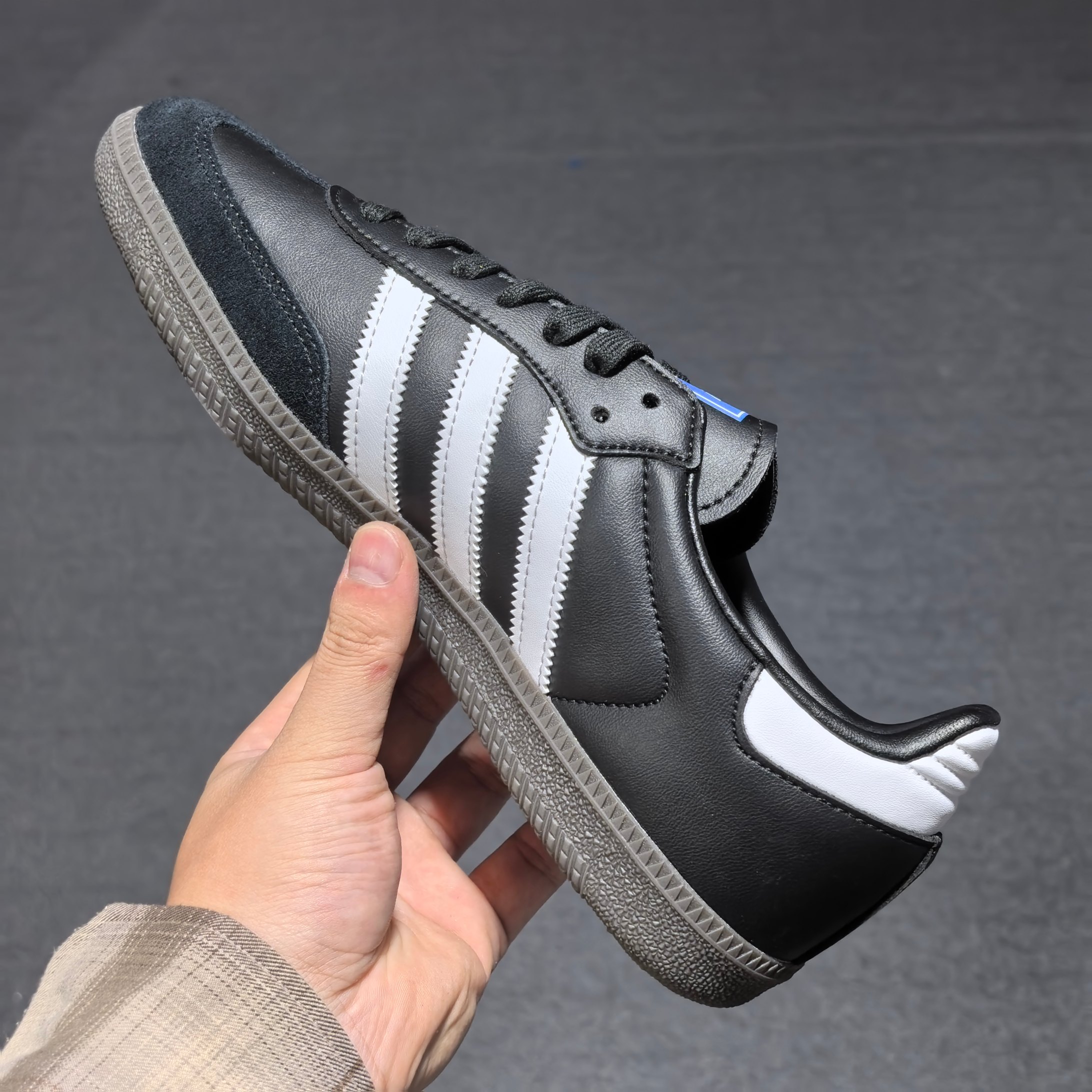 Originals 尺码35.5-46纯原-Originals Samba Vegan 低帮板鞋 黑白 