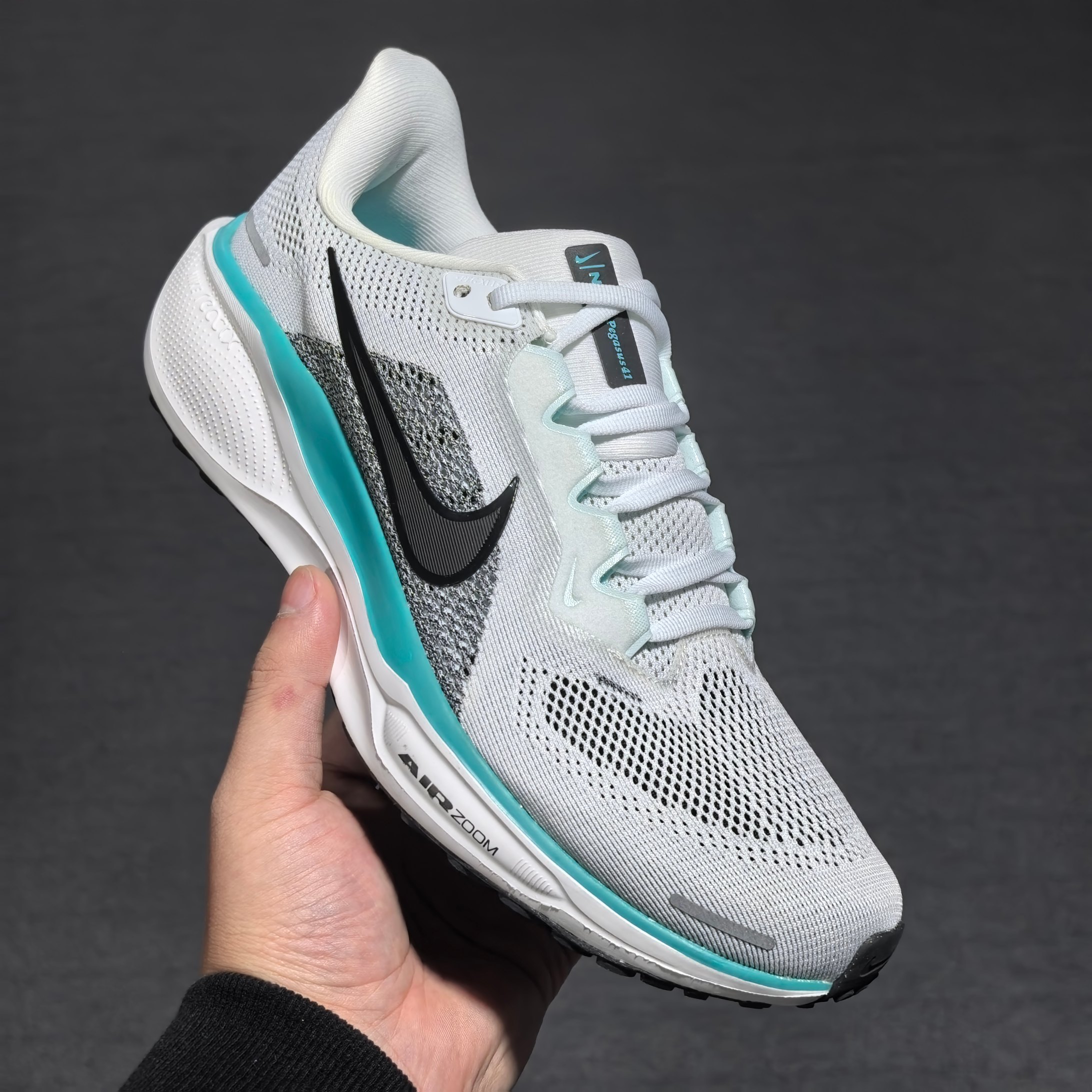 平台版Nike Pegasus 41 舒适运动防滑透气 低帮跑步鞋 白蓝 当季爆款 平台指定细节 原厂中