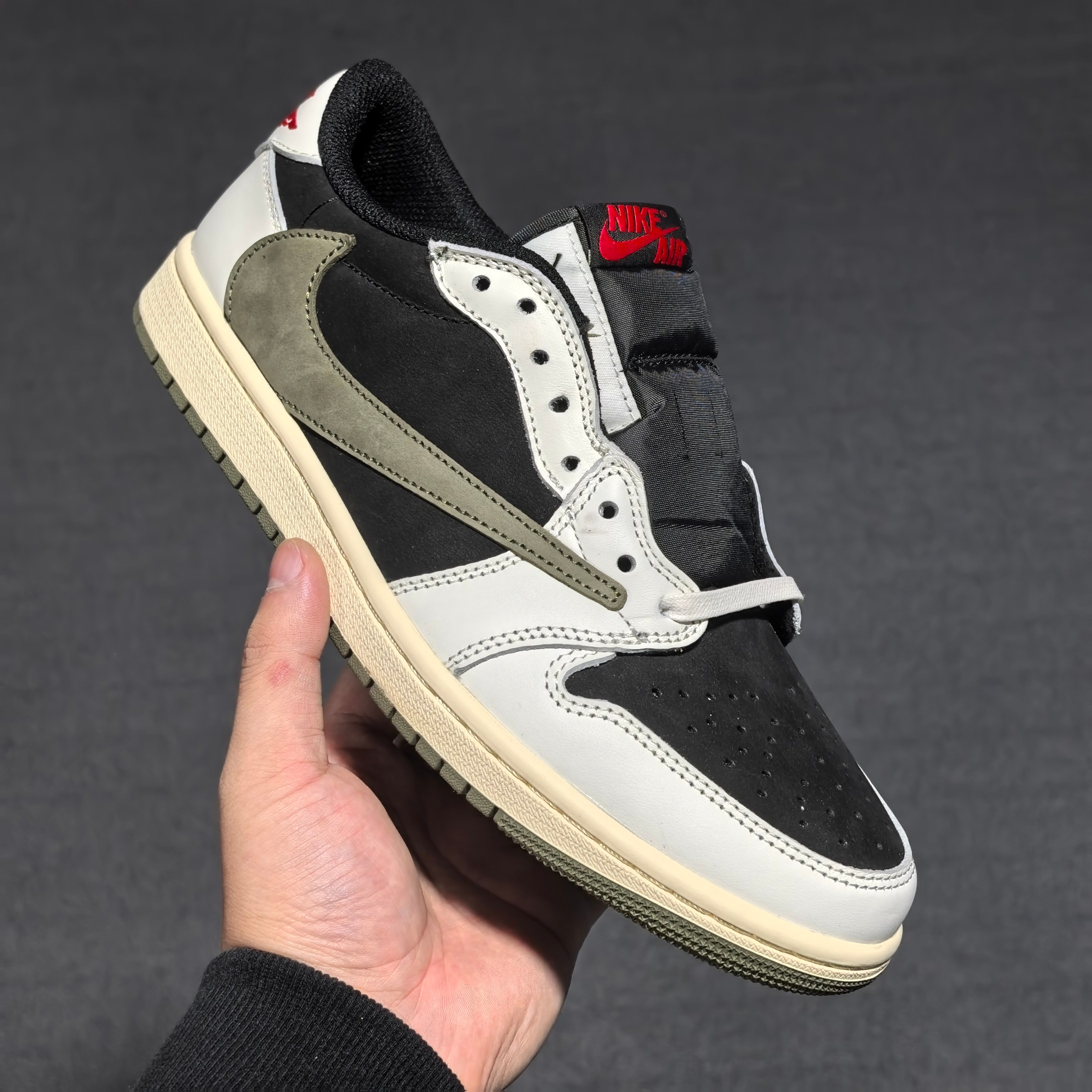 原厂皮FK订单版本橄榄绿倒钩低帮东莞顶级制作团队打造全新一档倒钩系列广硕原班底打造严格执行1:1做货工艺