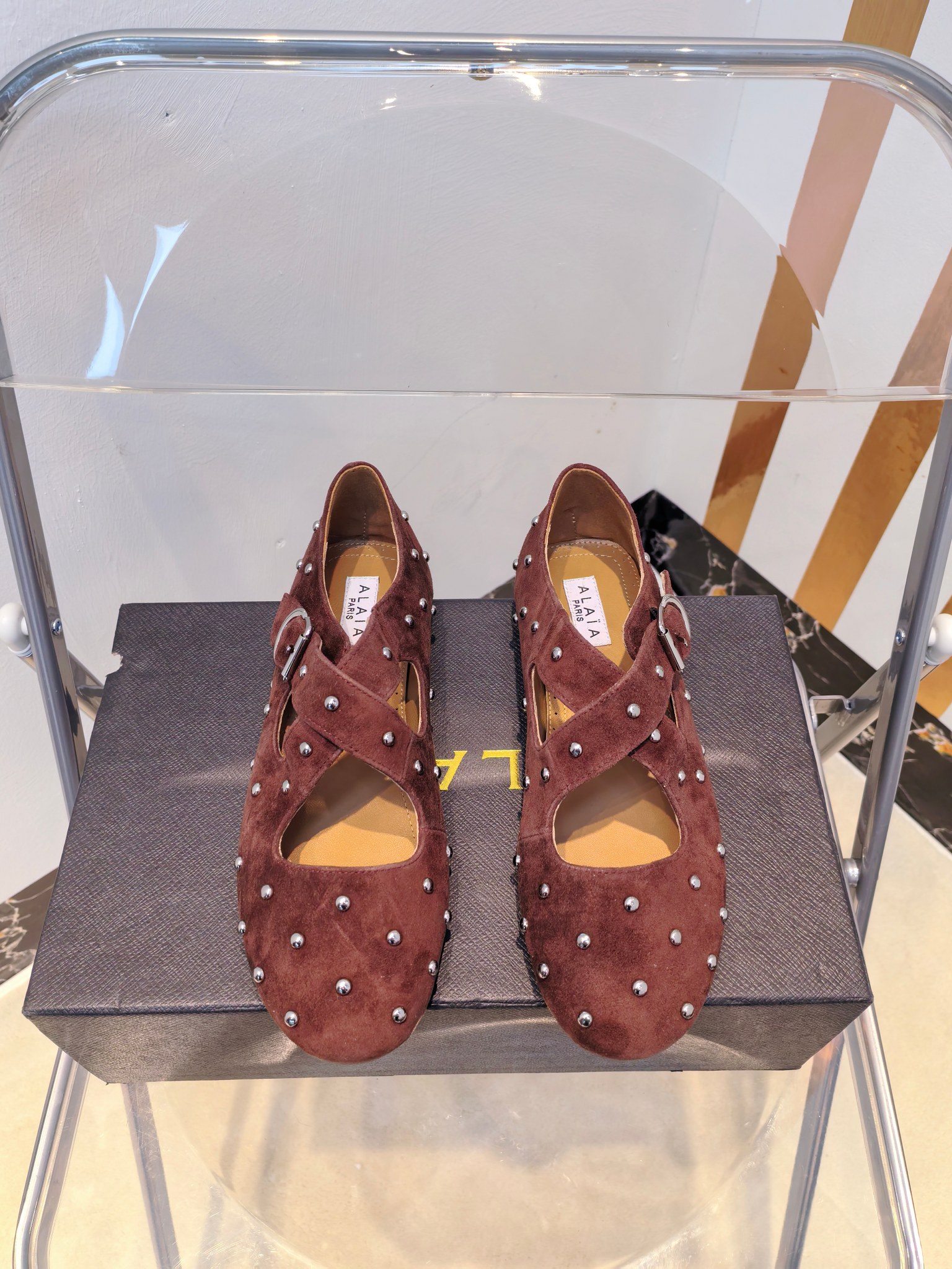 NO:222181,Factory Alaiains hot and fashionable must-have flat mules/grandmother shoes/ A popular ballet shoes made by Zhang Xiaohui, romantic, charming, comfortable and versatile original customized Yangjing sheepskin lining, original open mold rubber non-slip sole size 35-39 (40/41/42 custom made without return or exchange), ballet shoes, alaia, sheepskin, sheep19860909工厂出 Alaiains爆款时髦精必备平底穆勒鞋/奶奶鞋/ 被章小蕙带火的人气超高的一款芭蕾舞鞋,浪漫又迷人舒适百搭 原版订制羊京 羊皮内里,原版开模橡胶防滑大底 码数35-39（40/41/42订做不退换）,芭蕾舞鞋,alaia,sheepskin,sheep,Women's Shoes