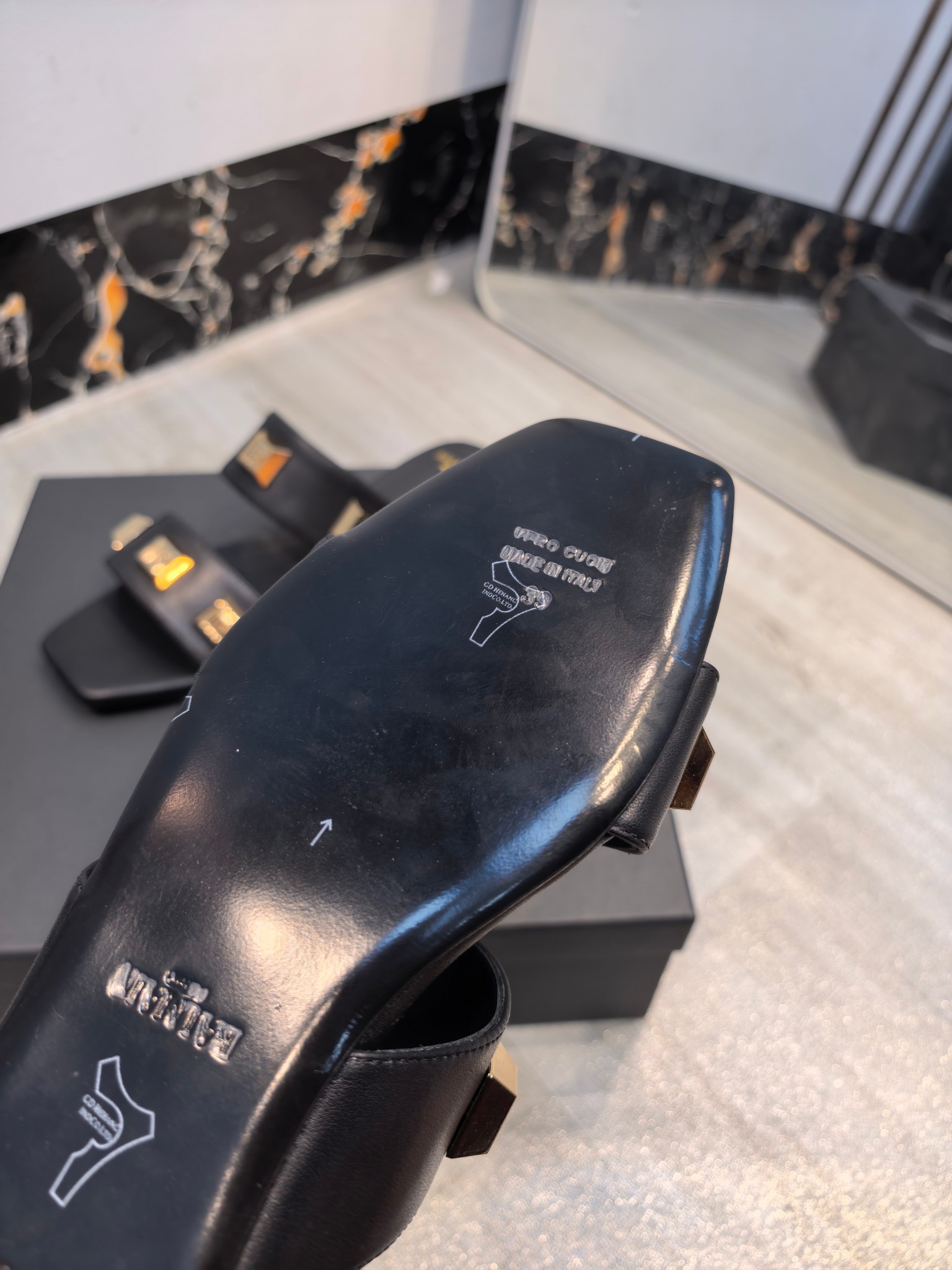 Balmain Double Strap B Studs Slides