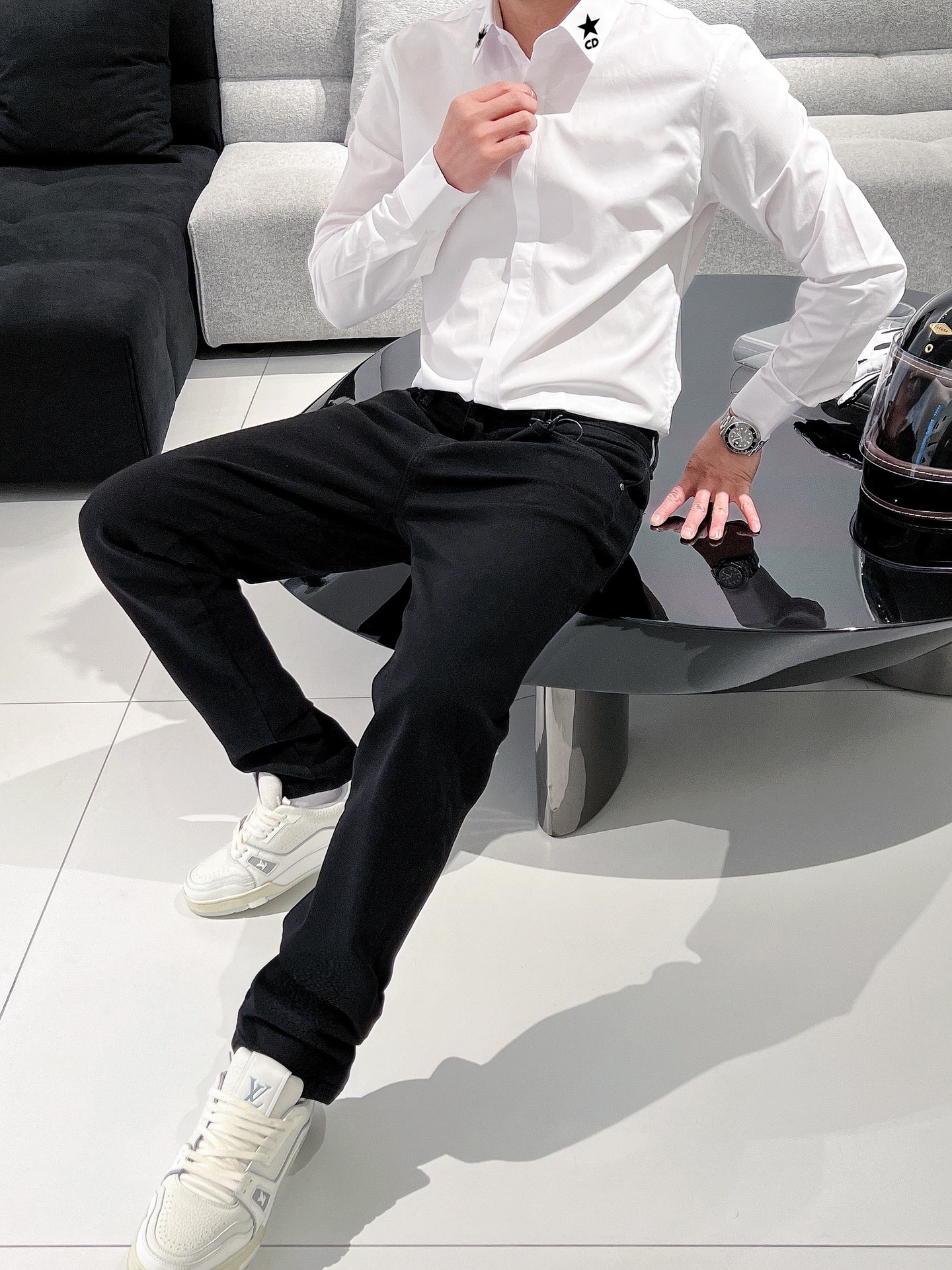 Dior专柜最新秋款男士必备款衬衫100%天然棉舒服透气原单狠货原版面料柔软舒适上身高端又奢华足够场面的