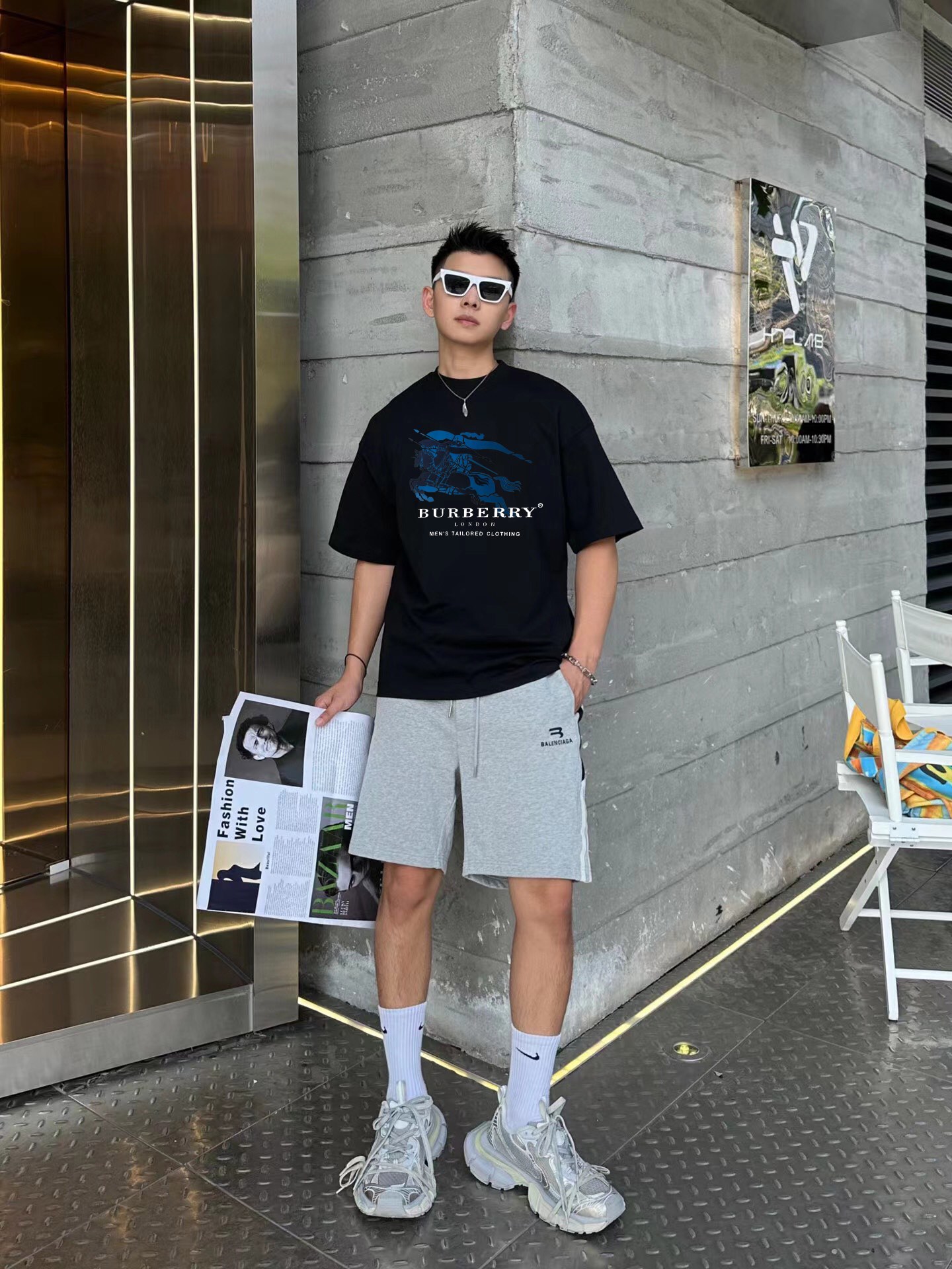 P287 Paballie Double-Storey T-Shirts: High-Quality Letter-Printing with Digital Printer. - 图片 1