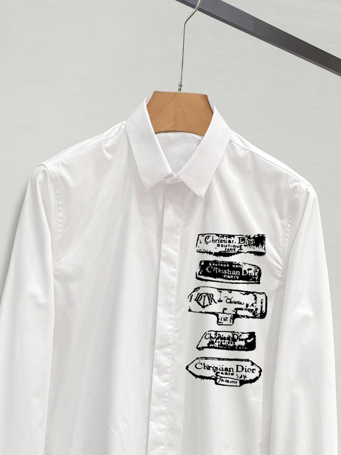Luxurious Men’s Cotton Shirt by cj Dior in Black and White, Sizes 38-43 - 图片 3