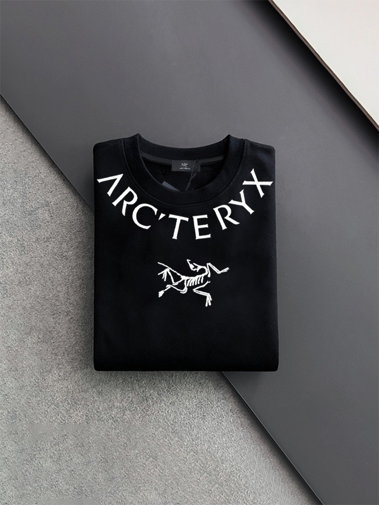 ￼ ￼ 始祖鸟 官网 新款字母印花双层重工字母图案不管是T桖还是卫衣都是每年的爆款单品 前幅大面积印花采