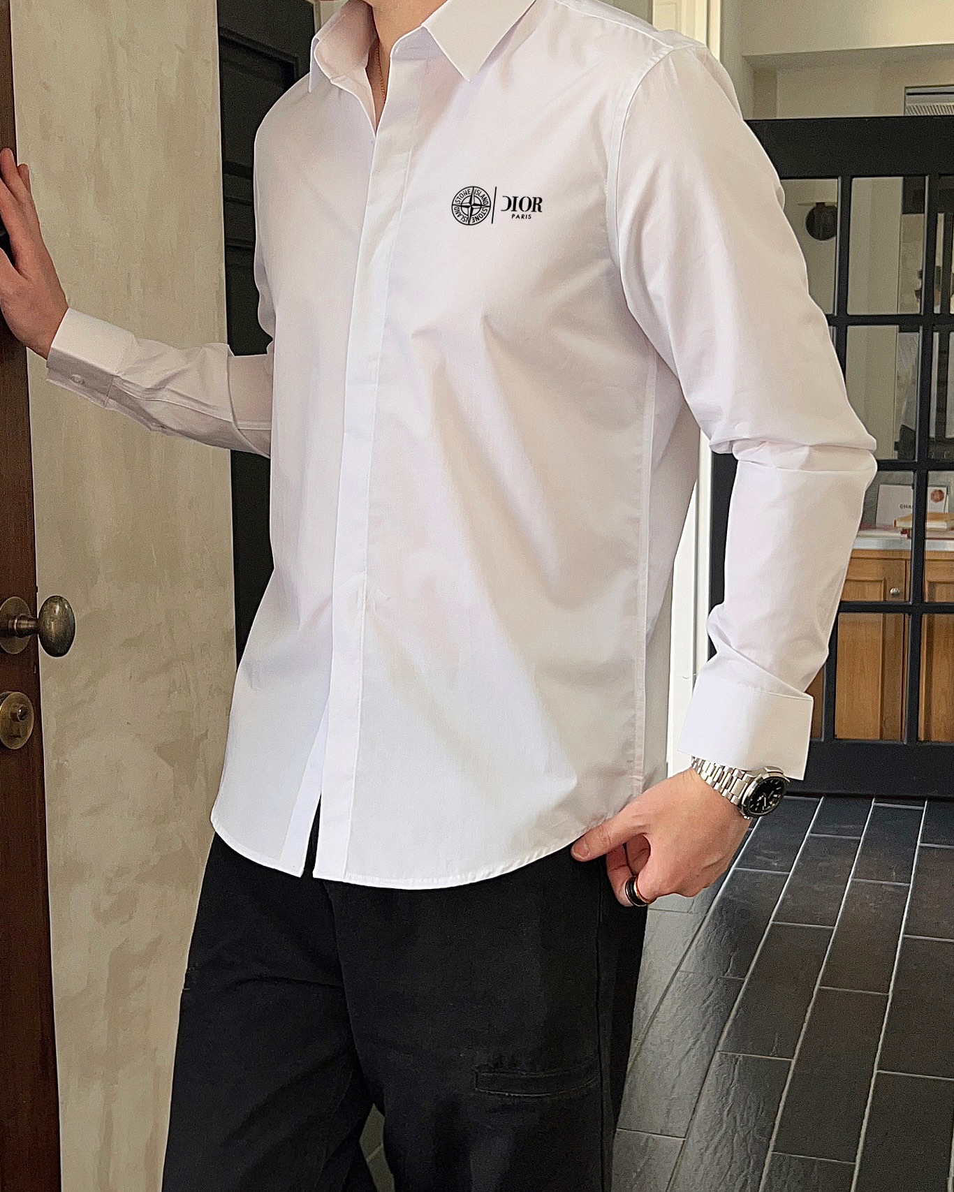 F940 DR 迪奥 最新款男士必备款衬衫，100%天然棉，舒服透气，原单狠货，原版面料，柔软舒适，上身