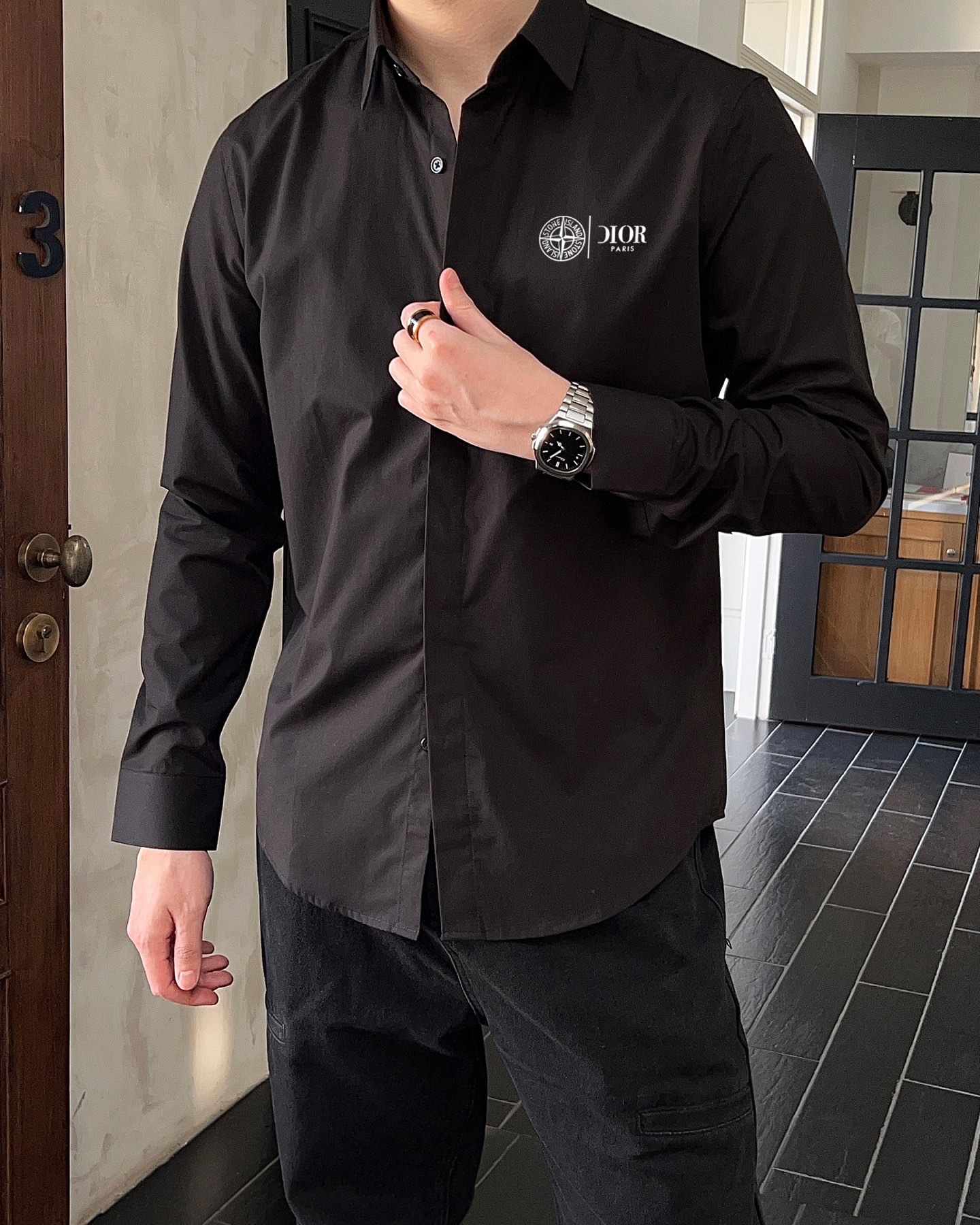 F940 迪奥 最新款男士必备款衬衫，100%天然棉，舒服透气，原单狠货，原版面料，柔软舒适，上身高端又