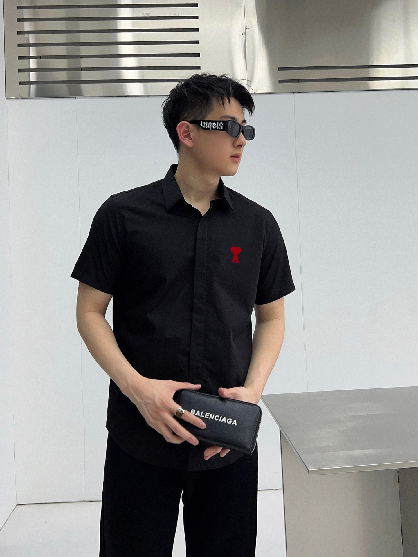  AM 专柜最新款男士必备款短袖衬衫,100%天然棉,舒服透气,原单狠货,原版面料,柔软舒适,上身
