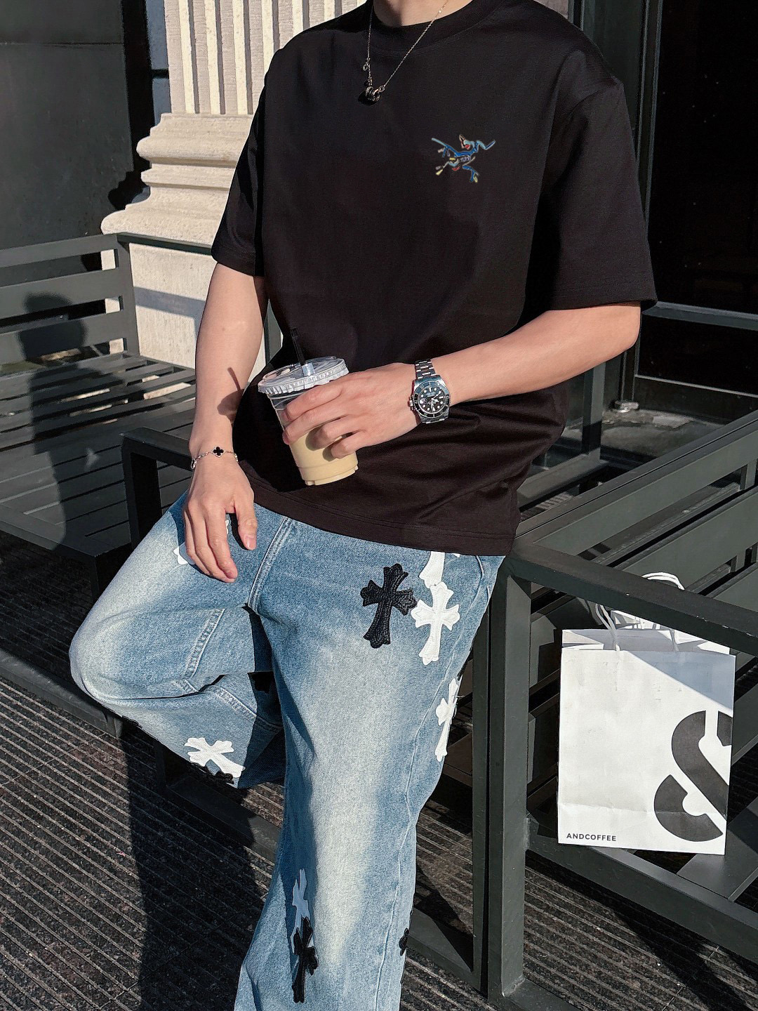 ￼ ￼ ￼ ￼ ￼ 始祖鸟 新款字母印花双层重工短袖T桖 字母图案不管是T桖还是卫衣都是每年的爆款单品 