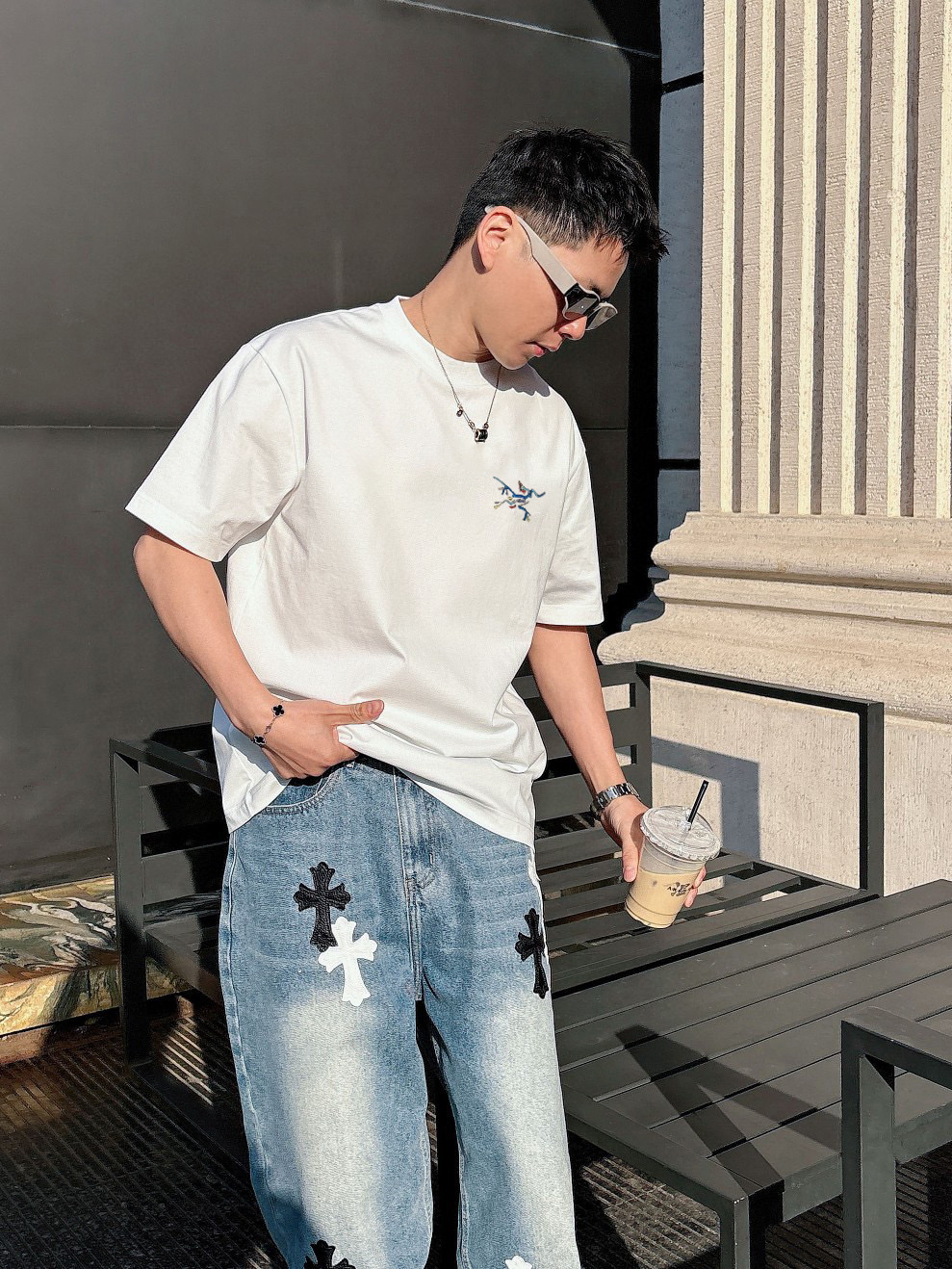 ￼ ￼ ￼ ￼ ￼ 始祖鸟 新款字母印花双层重工短袖T桖 字母图案不管是T桖还是卫衣都是每年的爆款单品 