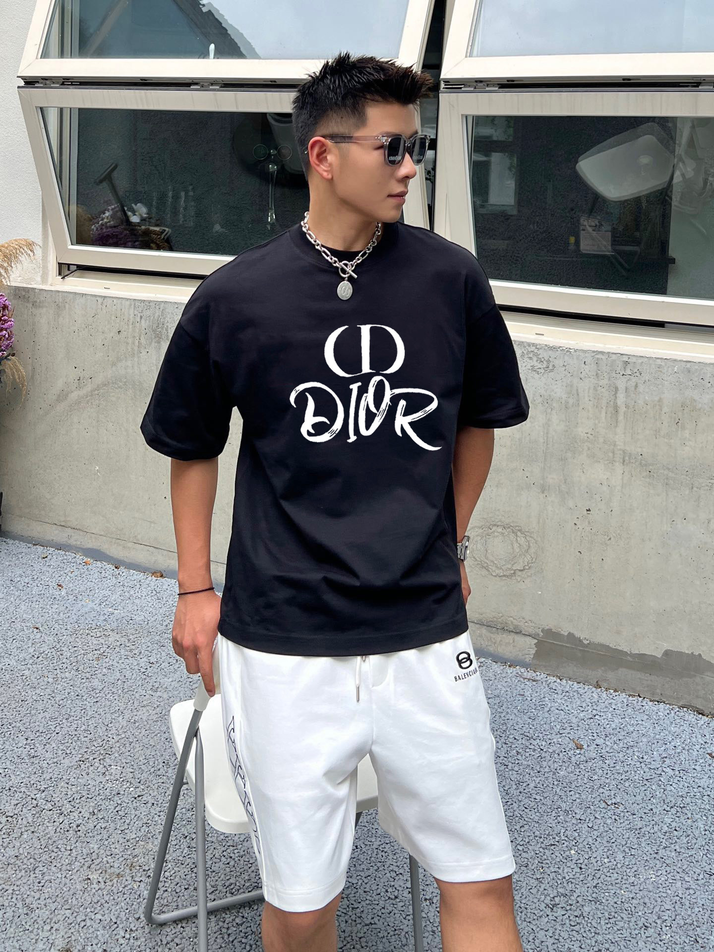 ￼ ￼ ￼ ￼ ￼ ￼ ￼ ￼ 迪奥 新款字母印花双层重工短袖T桖 字母图案不管是T桖还是卫衣都是每年的