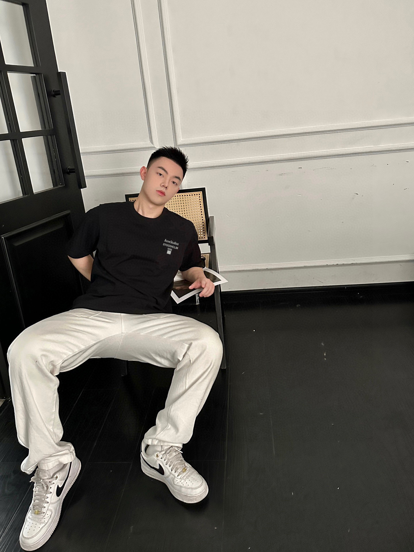 ￼ ￼ ￼ ￼ ￼ ￼ ￼ ￼ ￼￼ ACNE 新款字母印花双层重工短袖T桖 字母图案不管是T桖还是卫衣