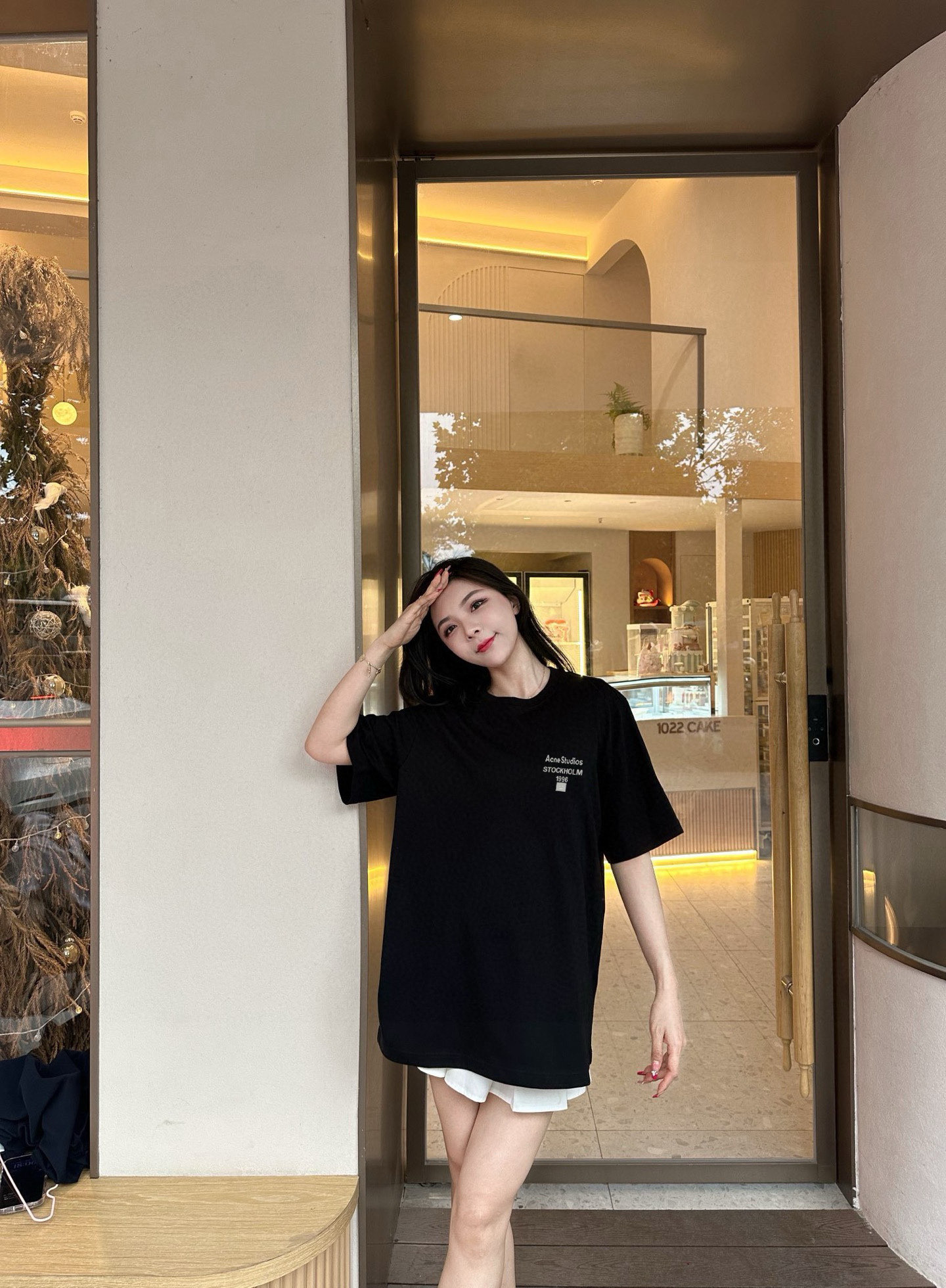 ￼ ￼ ￼ ￼ ￼ ￼ ￼ ￼ ￼￼ ACNE 新款字母印花双层重工短袖T桖 字母图案不管是T桖还是卫衣