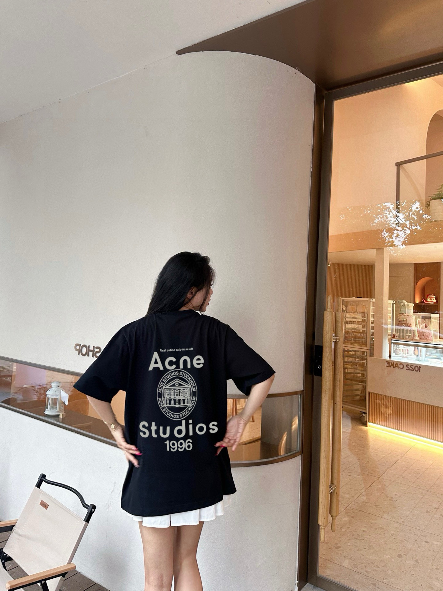 ￼ ￼ ￼ ￼ ￼ ￼ ￼ ￼ ￼￼ ACNE 新款字母印花双层重工短袖T桖 字母图案不管是T桖还是卫衣