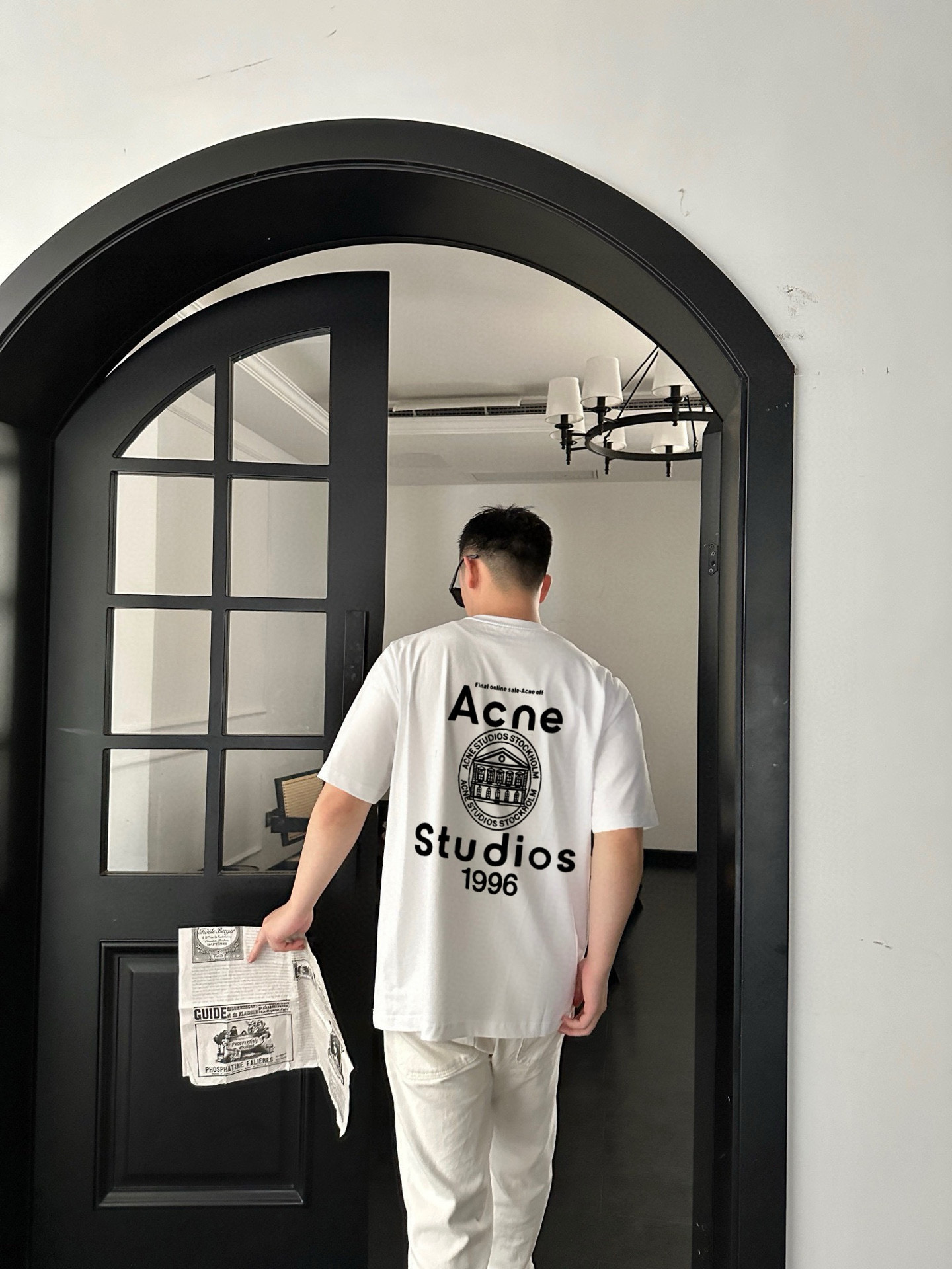 ￼ ￼ ￼ ￼ ￼ ￼ ￼ ￼ ￼￼ ACNE 新款字母印花双层重工短袖T桖 字母图案不管是T桖还是卫衣