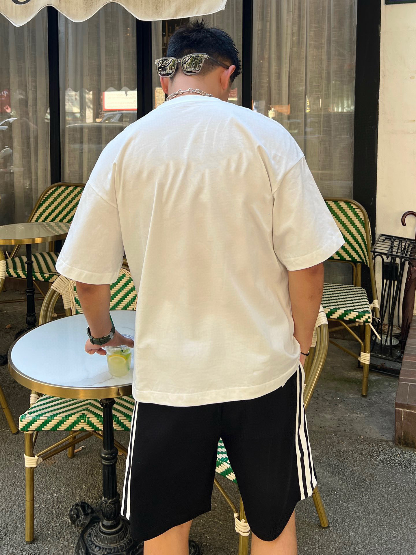 ￼ ￼ ￼ ￼ ￼ ￼ ￼ ￼ ￼￼ alo 新款字母印花双层重工短袖T桖 字母图案不管是T桖还是卫衣都