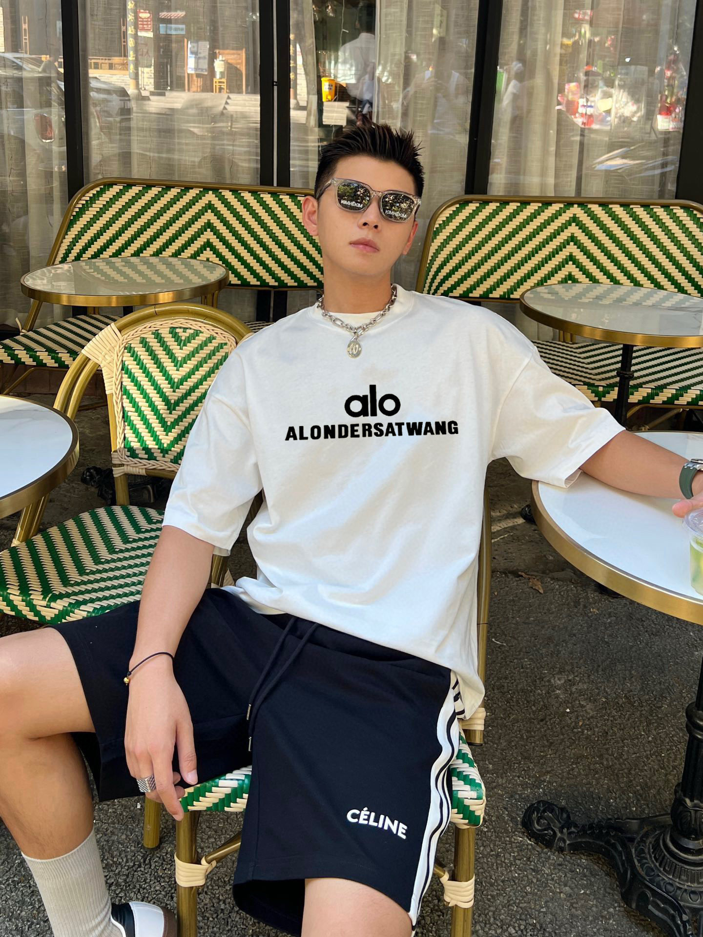 ￼ ￼ ￼ ￼ ￼ ￼ ￼ ￼ ￼￼ alo 新款字母印花双层重工短袖T桖 字母图案不管是T桖还是卫衣都