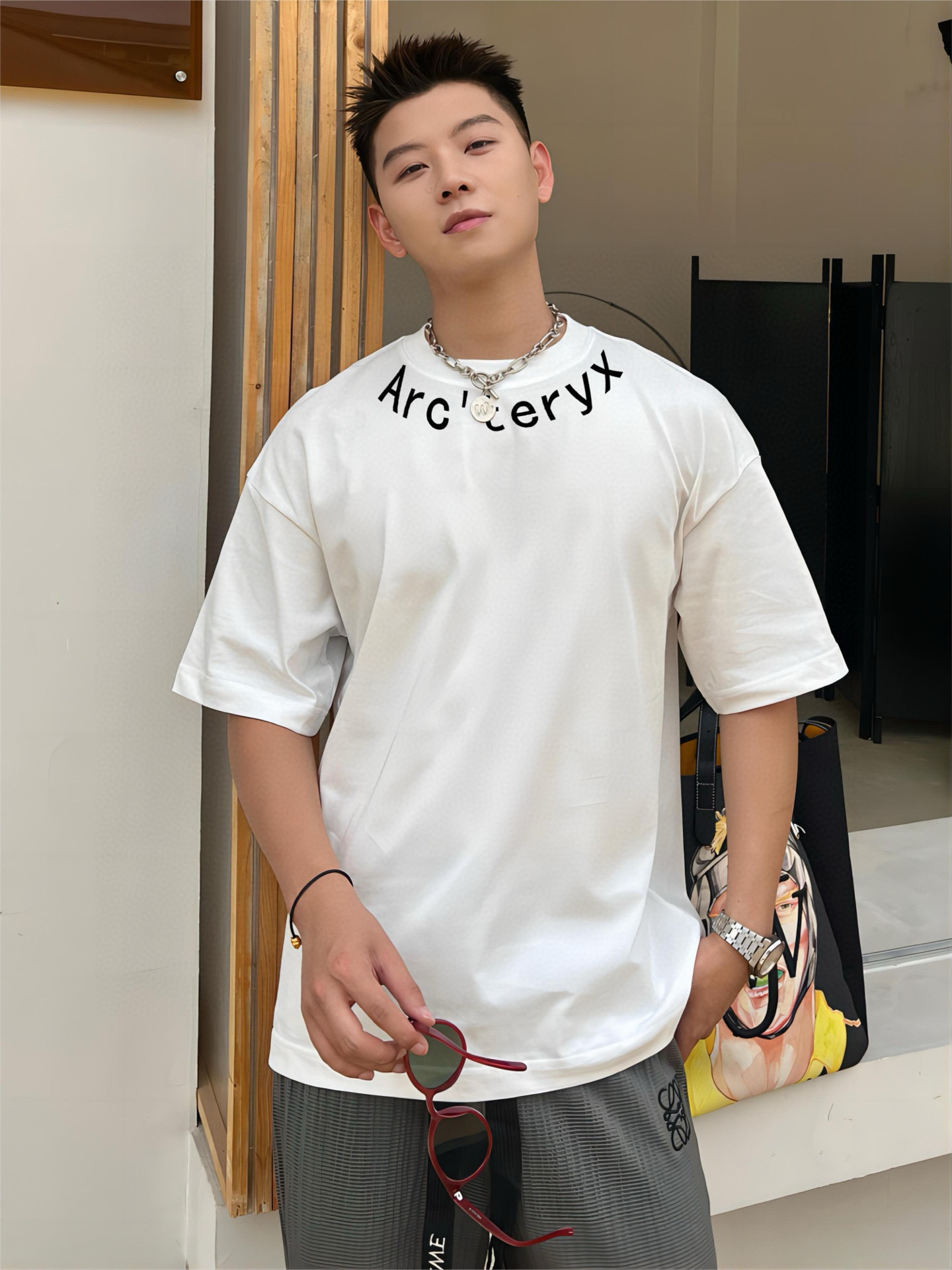 ￼ ￼ ￼ ￼ ￼ ￼ ￼ ￼ ￼￼ 始祖鸟 新款字母印花双层重工短袖T桖 字母图案不管是T桖还是卫衣都