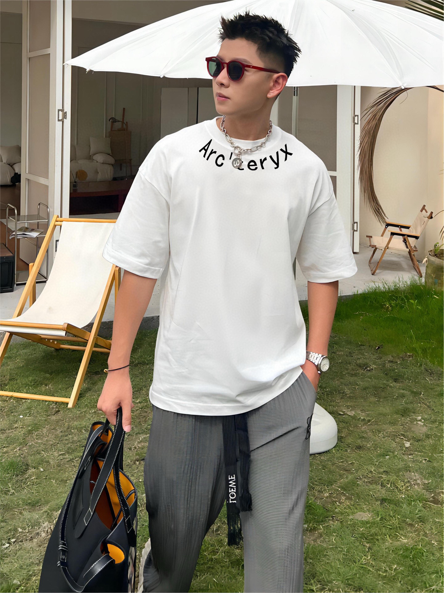 ￼ ￼ ￼ ￼ ￼ ￼ ￼ ￼ ￼￼ 始祖鸟 新款字母印花双层重工短袖T桖 字母图案不管是T桖还是卫衣都