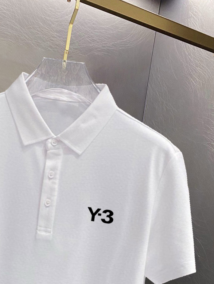 ￼ ￼ ￼ ￼ 高端面料 Y-3 2025 ss夏季新款 logo男士翻领Polo衫！经典商务男款，高端