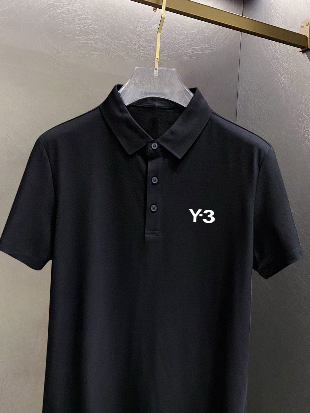 ￼ ￼ ￼ ￼ 高端面料 Y-3 2025 ss夏季新款 logo男士翻领Polo衫！经典商务男款，高端