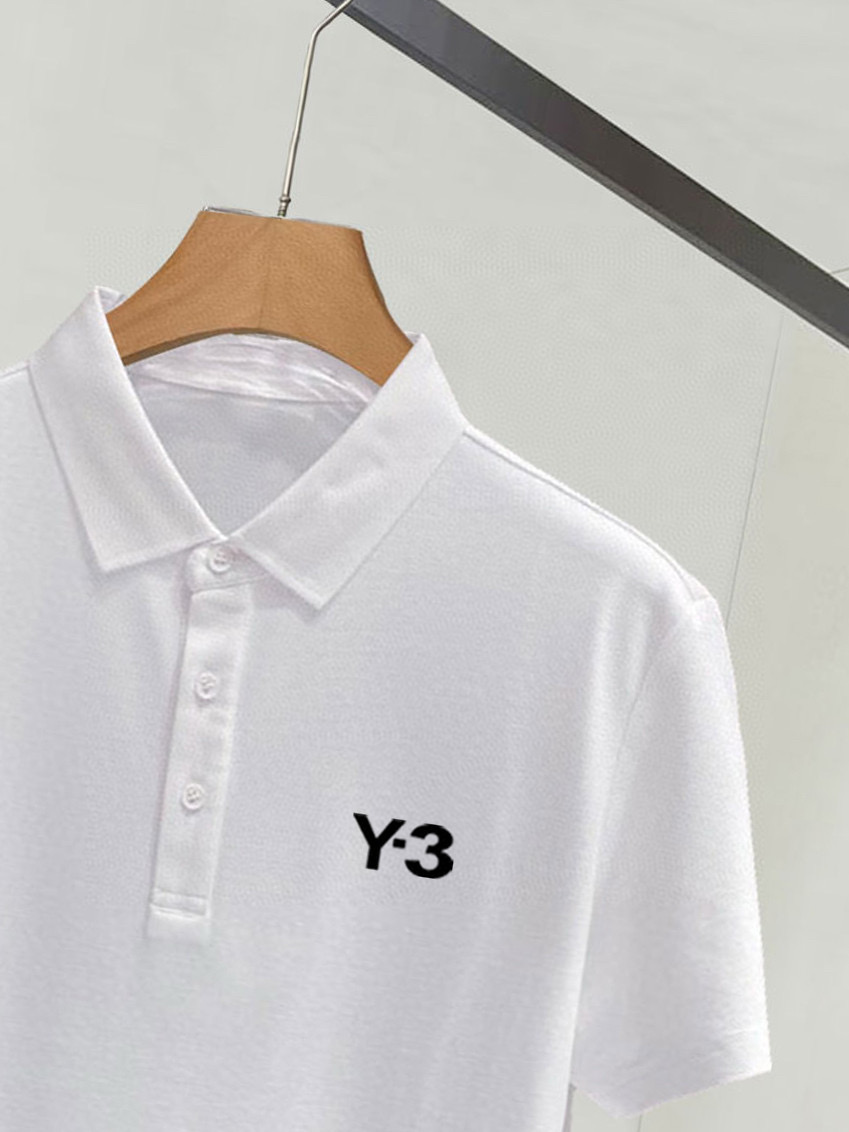 ￼ ￼ ￼ ￼ ￼ ￼ ￼ ￼ 高端面料  Y-3 2025 ss夏季新款 logo男士翻领Polo衫！